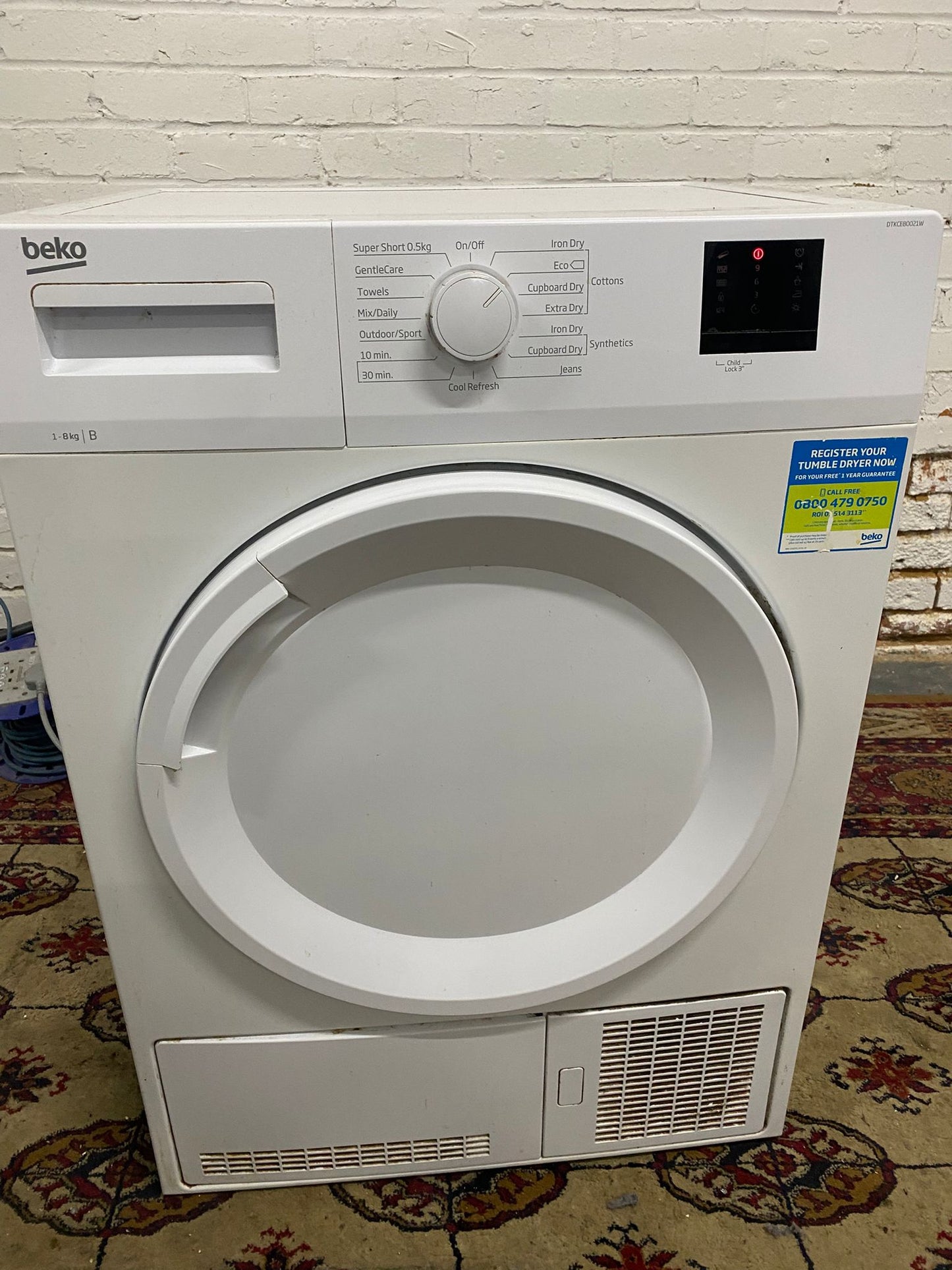 FREE DELIVERY Beautiful Beko  8KG Condenser/Tumble Dryer For Sale