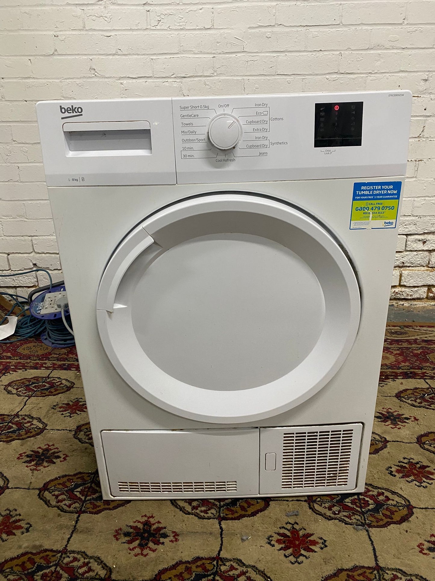 FREE DELIVERY Beautiful Beko  8KG Condenser/Tumble Dryer For Sale