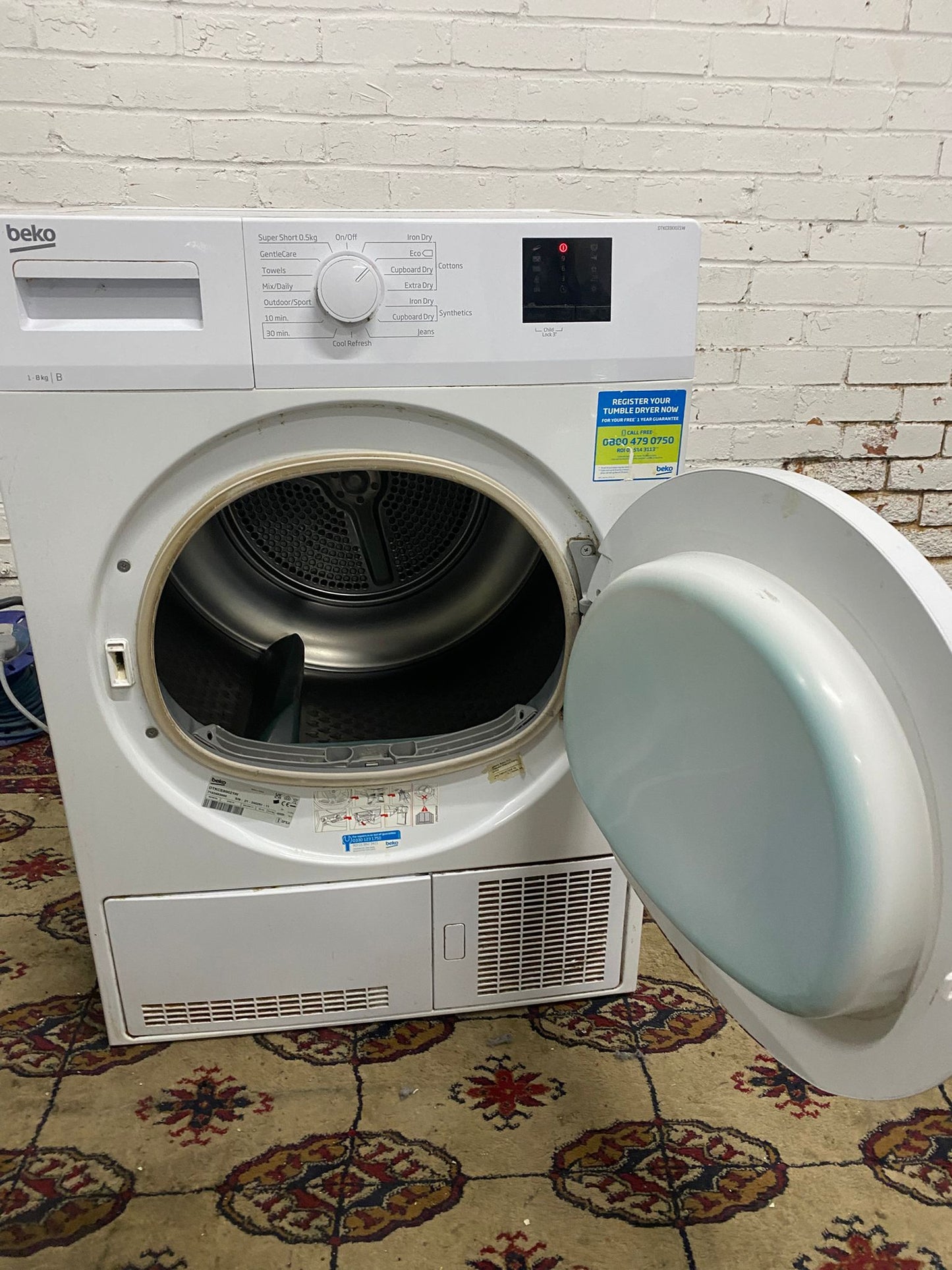 FREE DELIVERY Beautiful Beko  8KG Condenser/Tumble Dryer For Sale