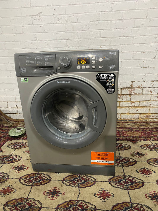 🚚Beautiful Hotpoint Grey 9KG Washing Machine For Sale