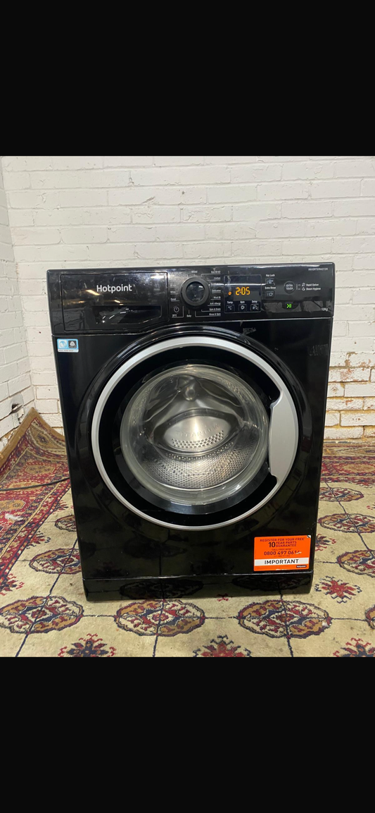 Hotpoint Large Drum Black 10KG Washing Machine Latest Model