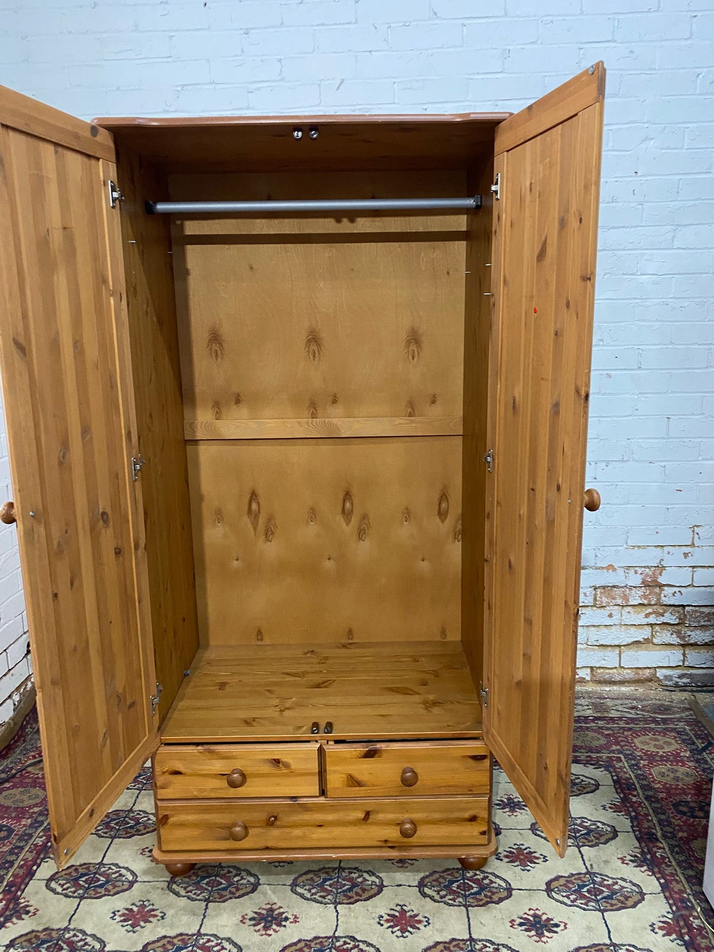 ✅🚚Beautiful Pine Two Door Assemble Wardrobe For Sale