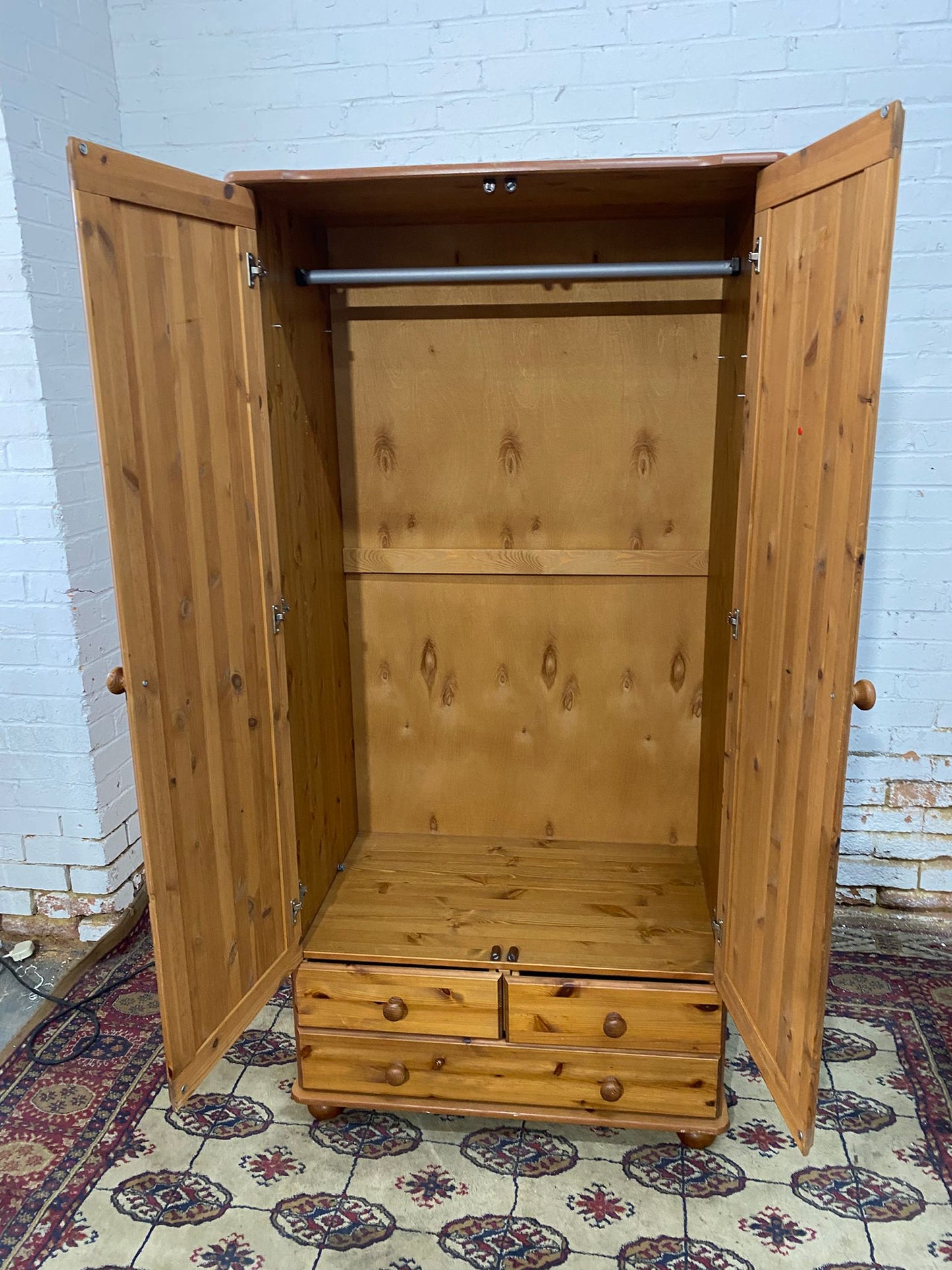 ✅🚚Beautiful Pine Two Door Assemble Wardrobe For Sale