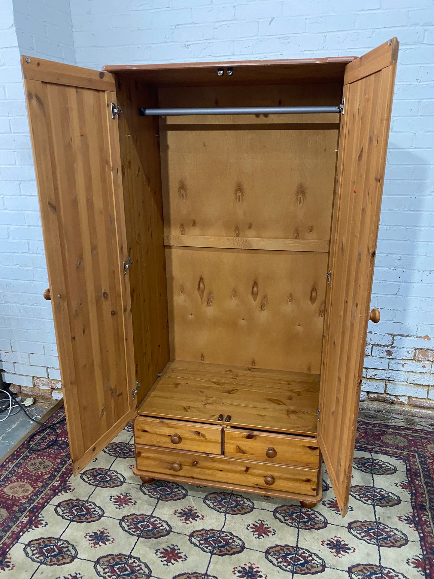 ✅🚚Beautiful Pine Two Door Assemble Wardrobe For Sale