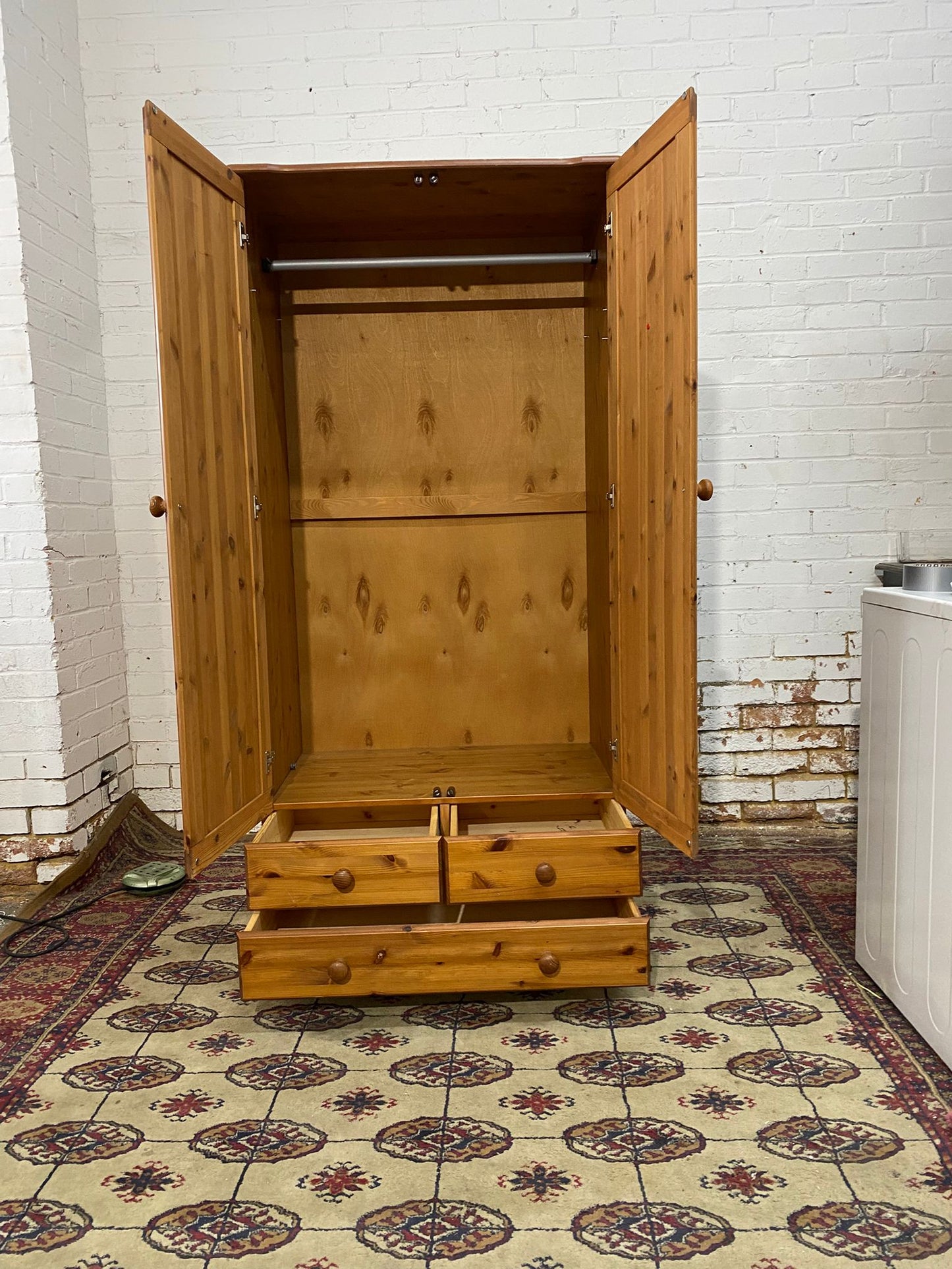 ✅🚚Beautiful Pine Two Door Assemble Wardrobe For Sale