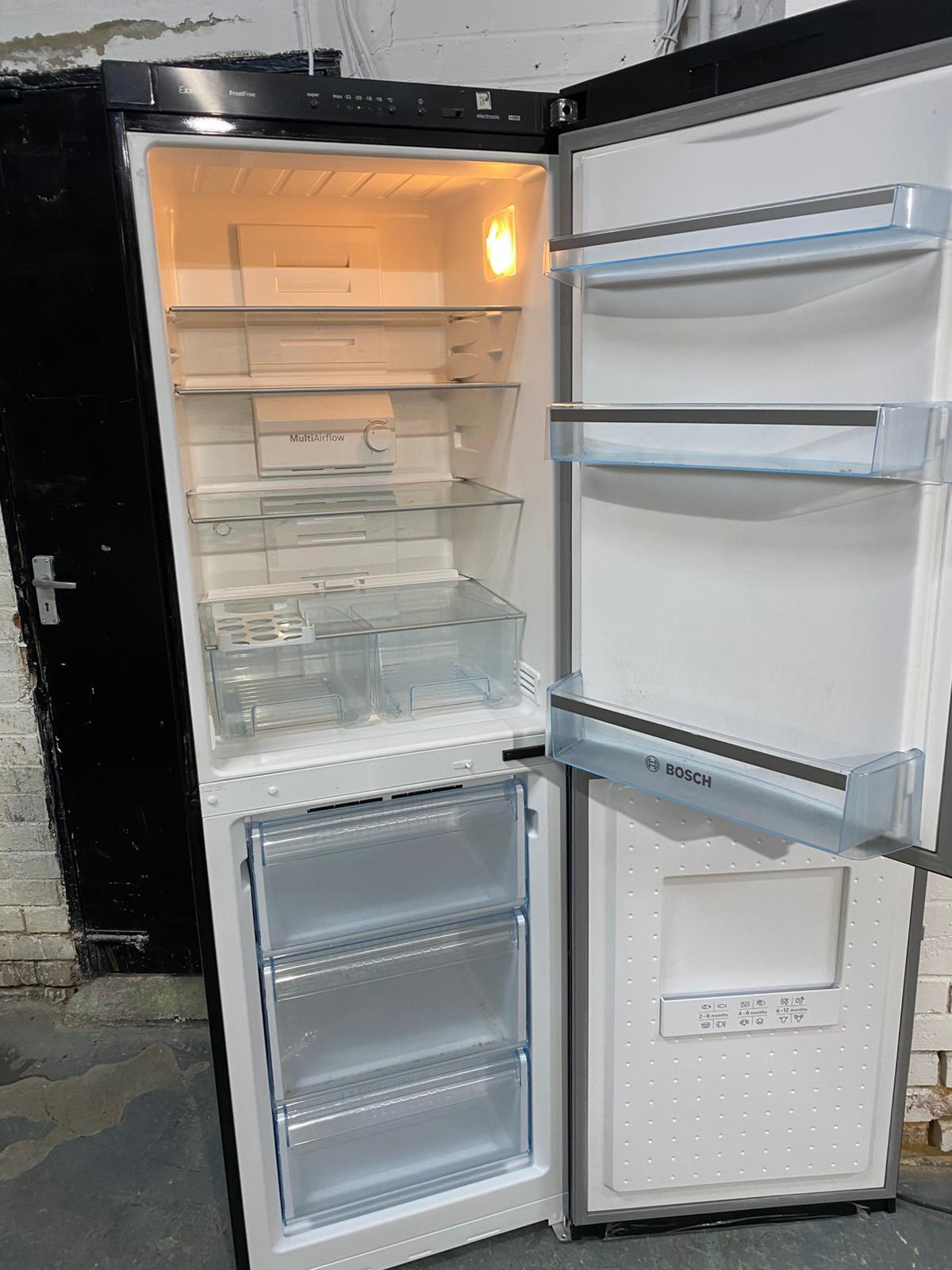DELIVERY FREE Bosch Tall Black Fridge Freezer Frost Free  For Sale