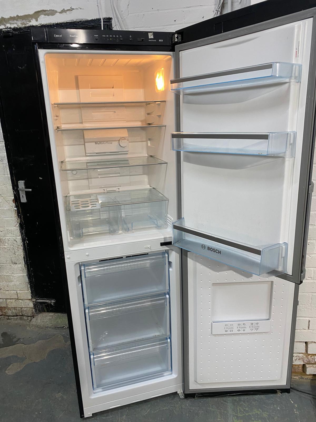 DELIVERY FREE Bosch Tall Black Fridge Freezer Frost Free  For Sale