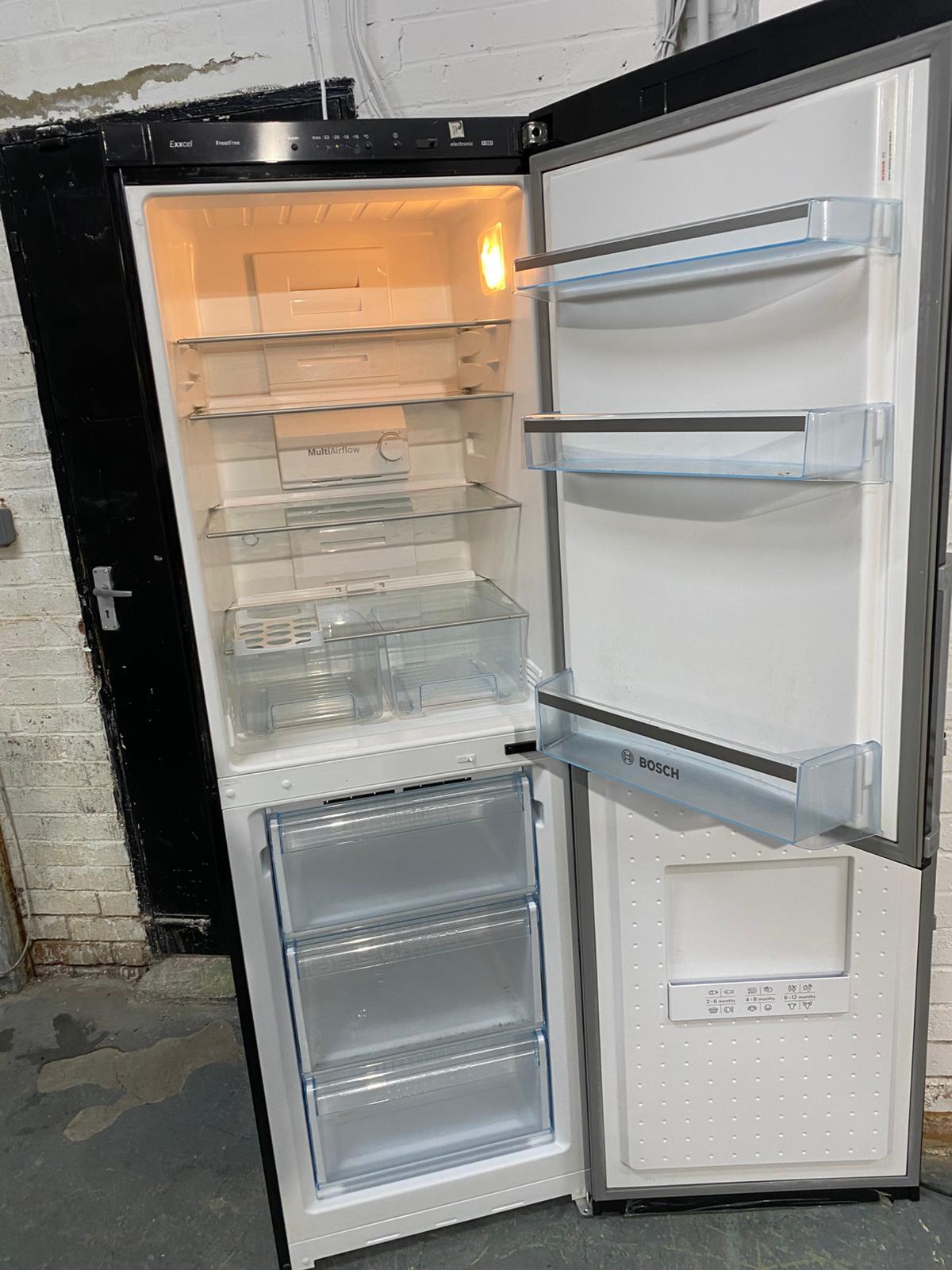 DELIVERY FREE Bosch Tall Black Fridge Freezer Frost Free  For Sale