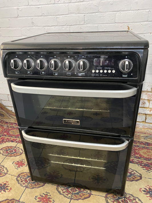 ✅🚚Beautiful Cannon Black 60CM Electric Ceramic Cooker With Dual Oven/Grill For Sale