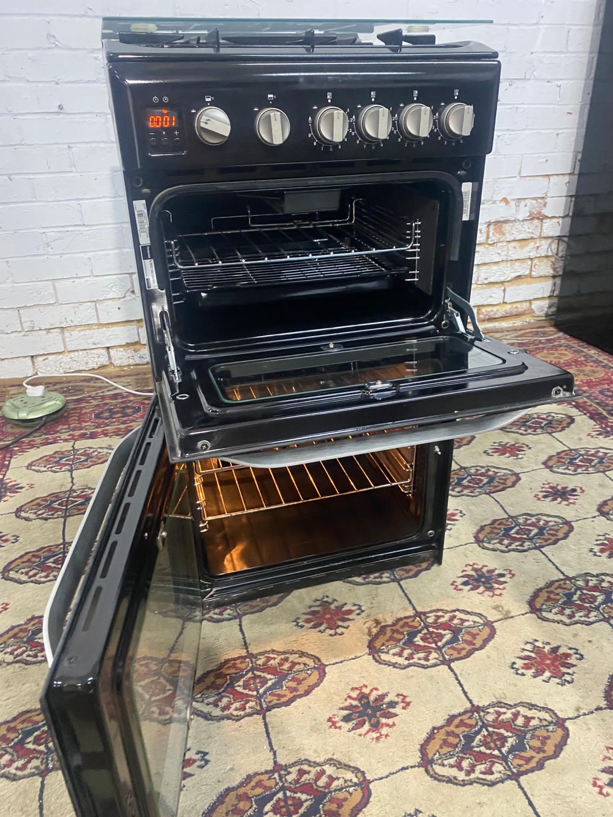 ✅🚚Beautiful 50CM HotPoint Black Gas Cooker With Oven/Grill For Sale
