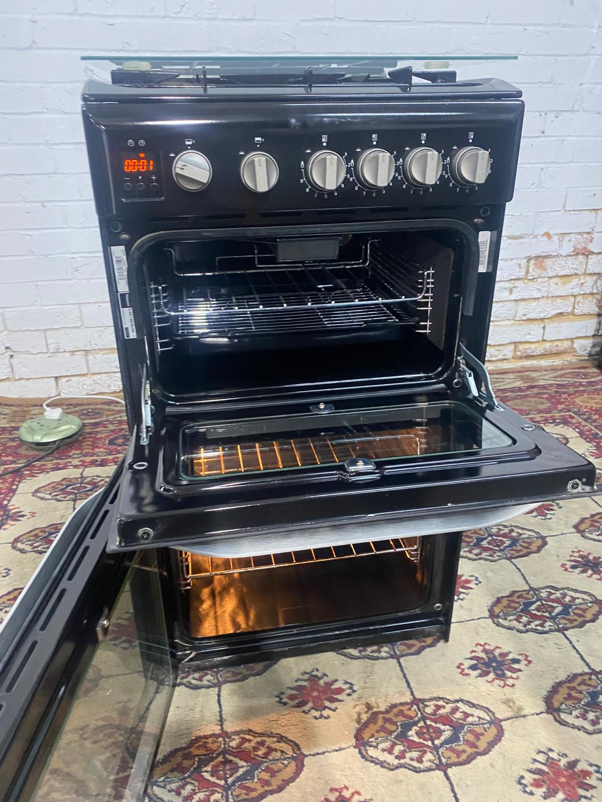 ✅🚚Beautiful 50CM HotPoint Black Gas Cooker With Oven/Grill For Sale