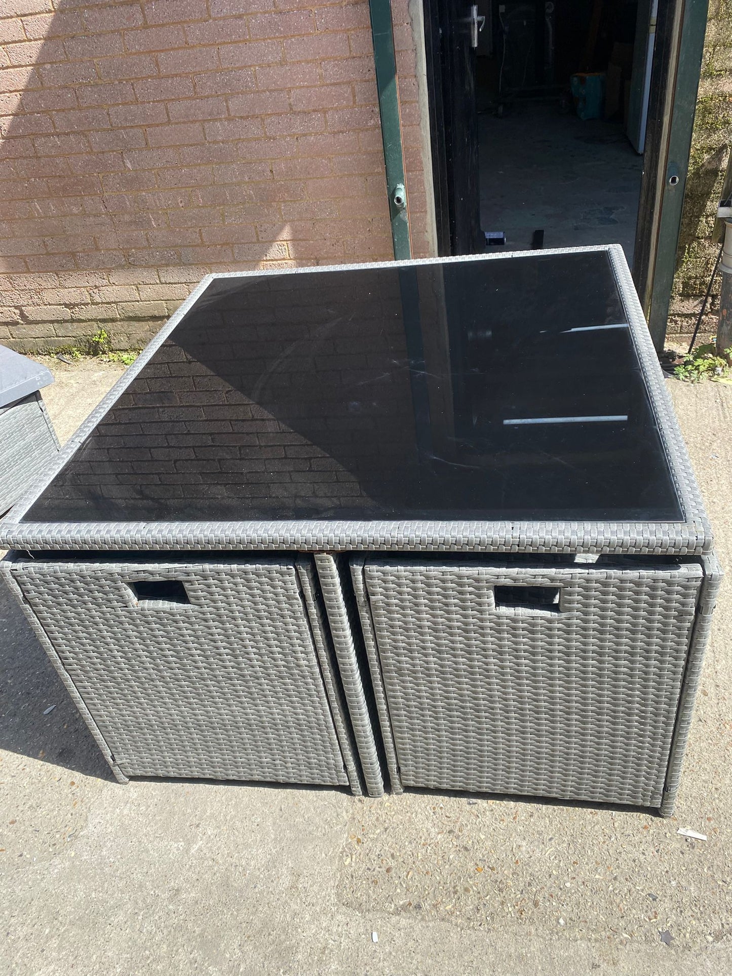 🚚Beautiful Rattan 8Seater Cubes Garden Set With Washable Cushions For Sale