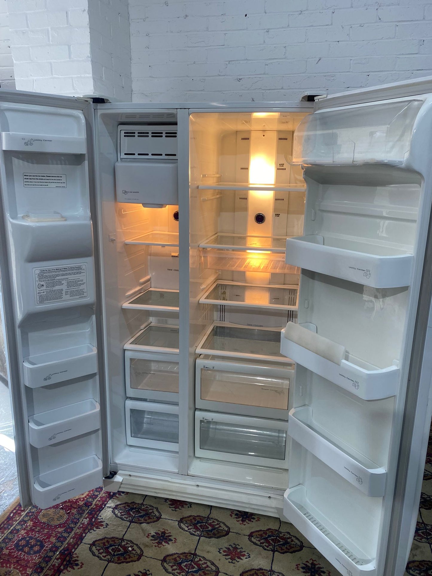 FREE DELIVERY Samsung White American Double Door Fridge Freezer