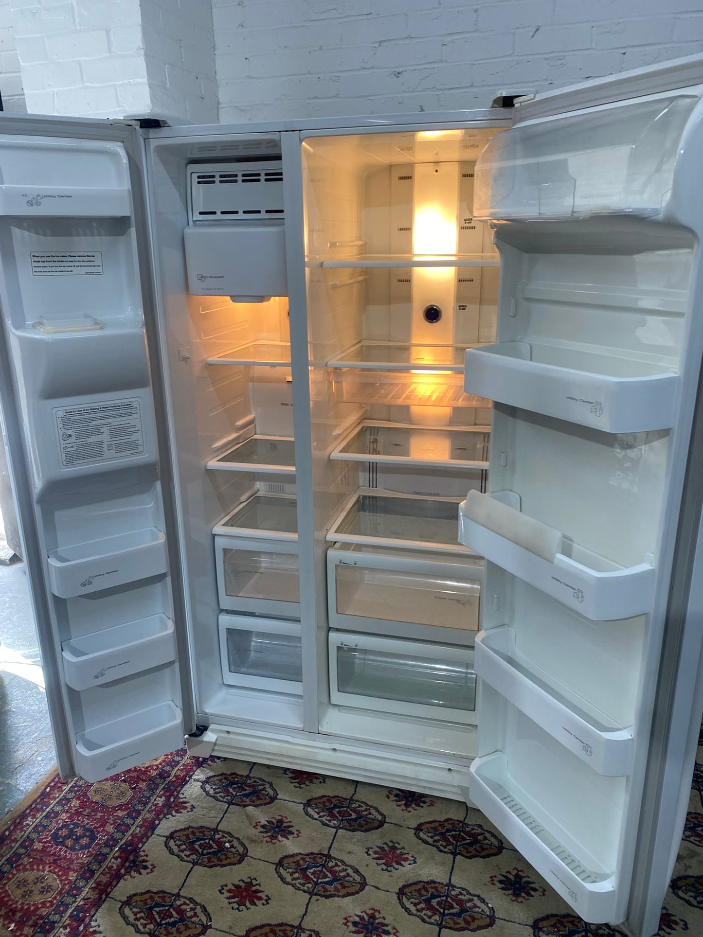 FREE DELIVERY Samsung White American Double Door Fridge Freezer
