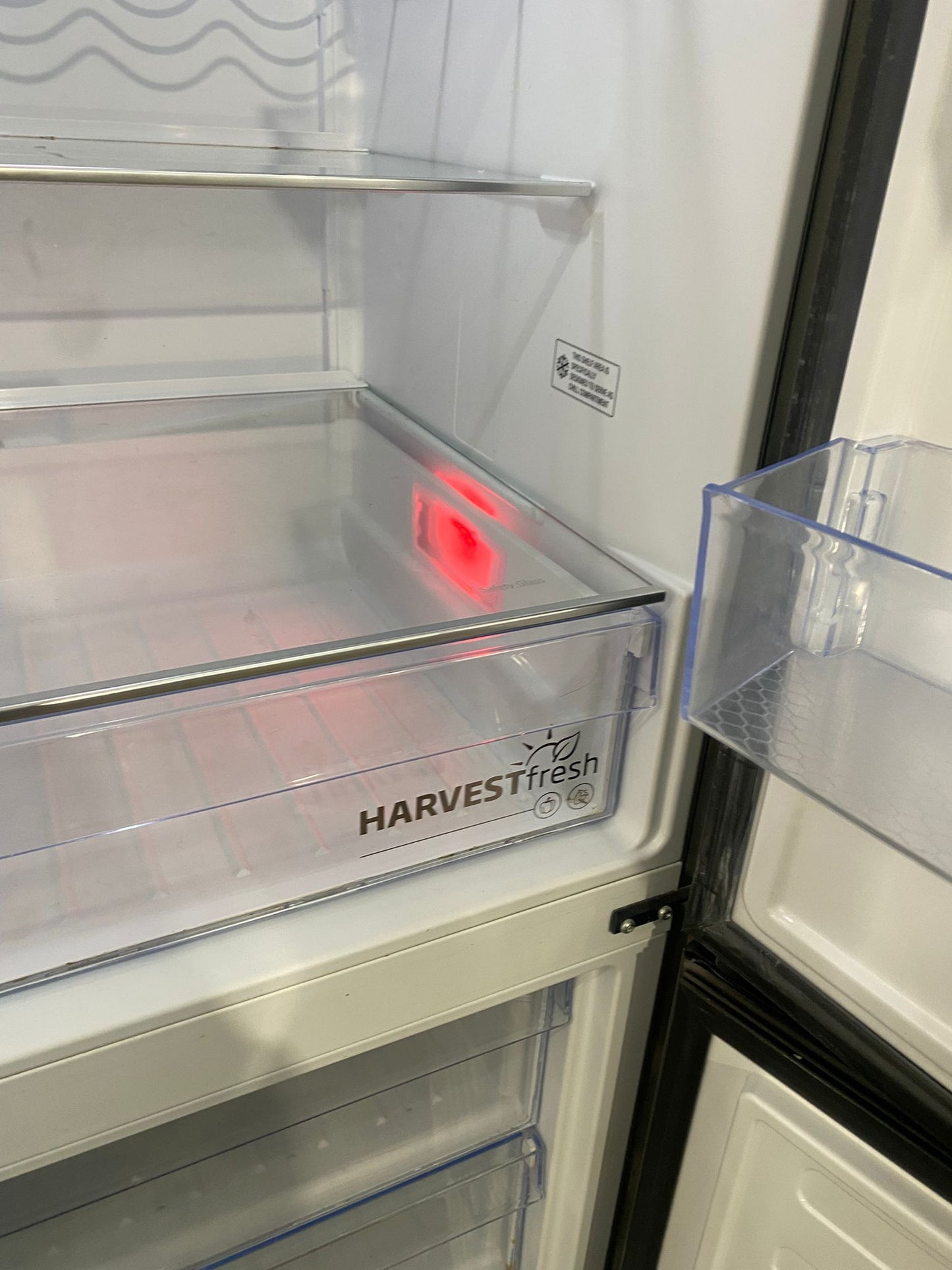 🚚Tall Beko Black/Greyish Fridge Freezer With 3Diffrrent Colours Light Inside For Sale