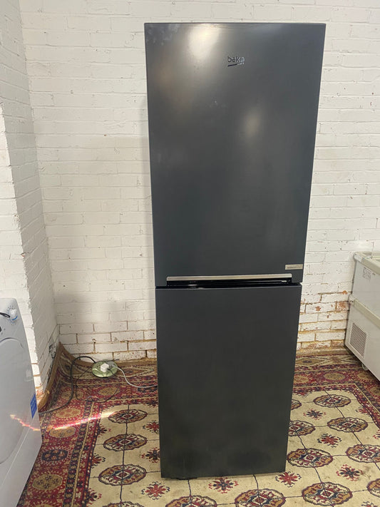 🚚Tall Beko Black/Greyish Fridge Freezer With 3Diffrrent Colours Light Inside For Sale
