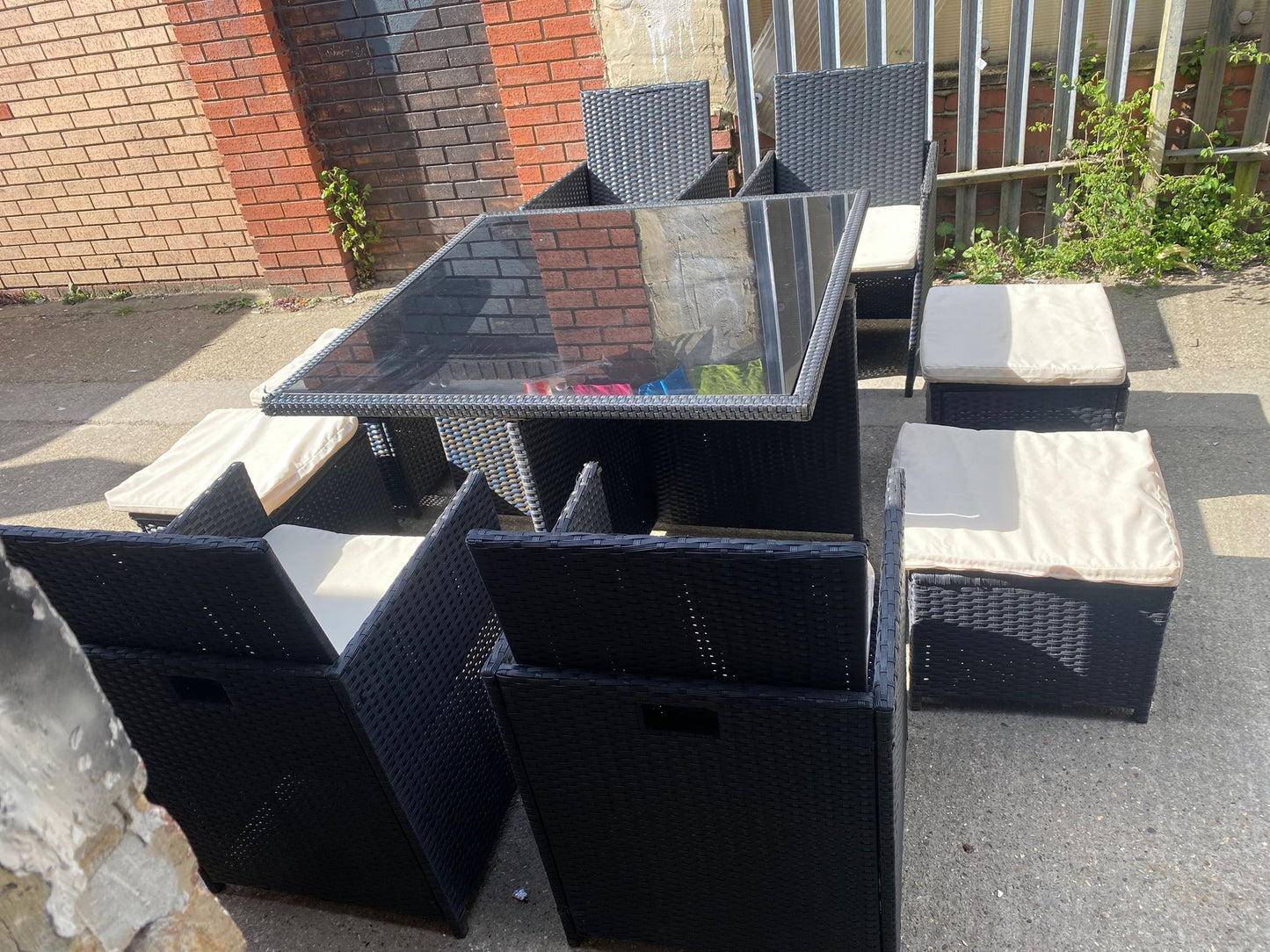 🚚Beautiful Rattan 8Seater Cubes Garden Set With Washable Cushions For Sale