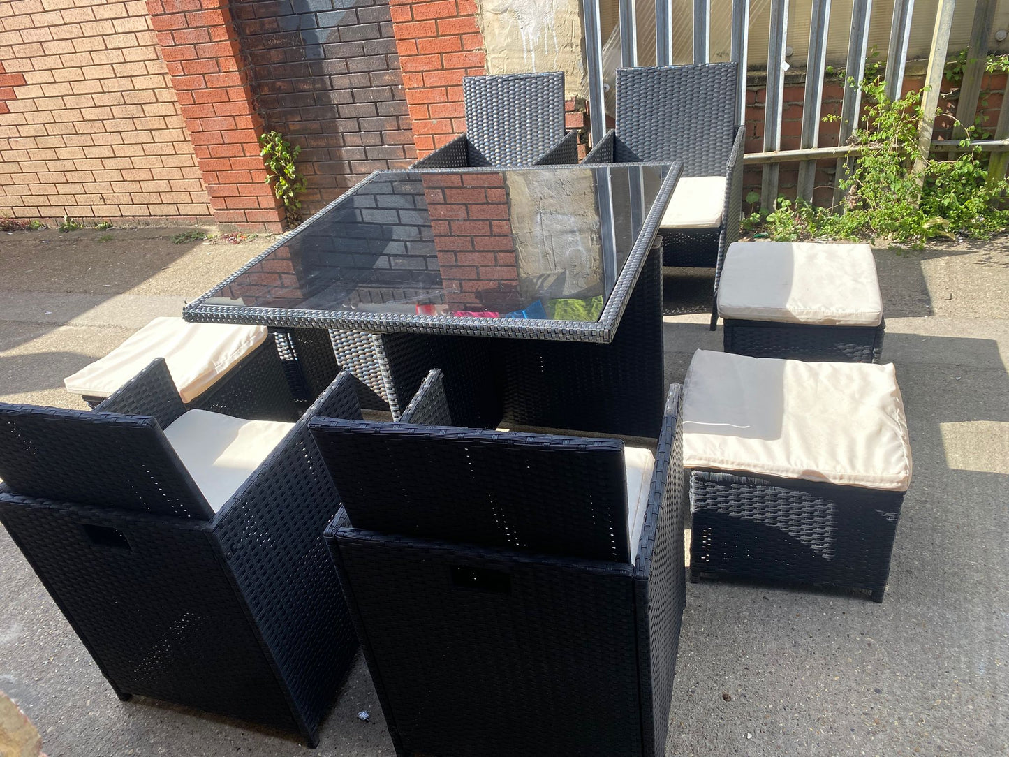 🚚Beautiful Rattan 8Seater Cubes Garden Set With Washable Cushions For Sale