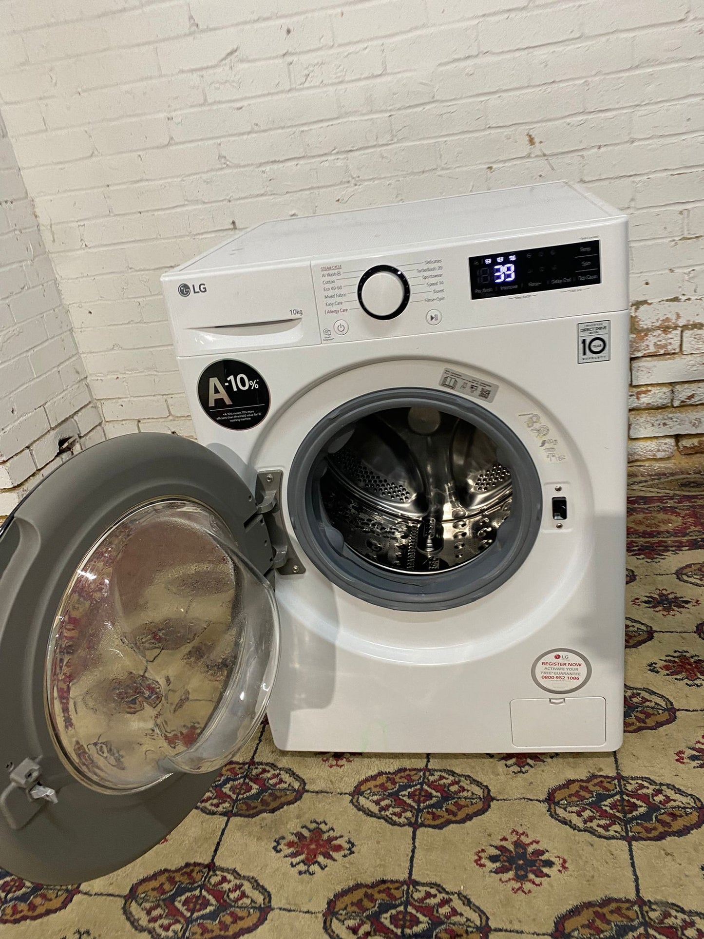 🚚Beautiful TopBrand LG DirectDrive 10KG Large Drum Washing Machine For Sale