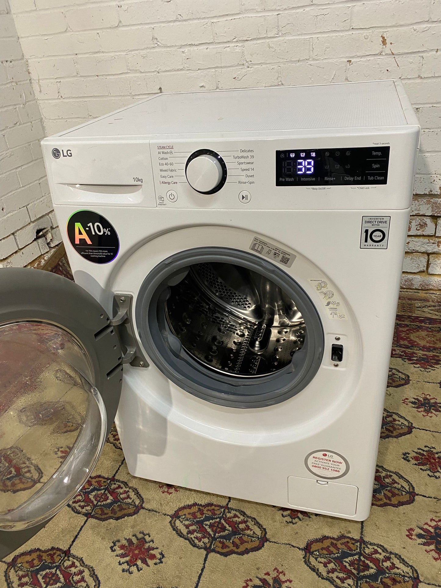 🚚Beautiful TopBrand LG DirectDrive 10KG Large Drum Washing Machine For Sale