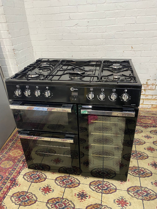 🚐Beautiful Black 90 CM Gas Cooker With Double Oven/Grill For Sale