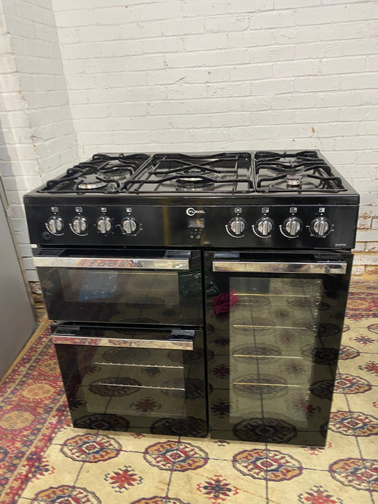 🚐Beautiful Black 90 CM Gas Cooker With Double Oven/Grill For Sale