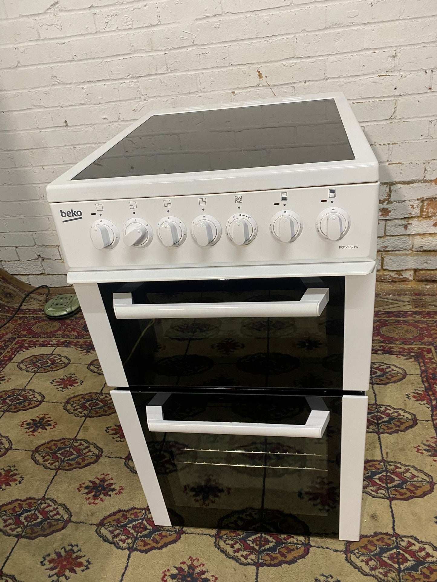 🚐Beautiful Beko White 50CM Electric Ceramic Cooker With  Oven/Grill For Sale