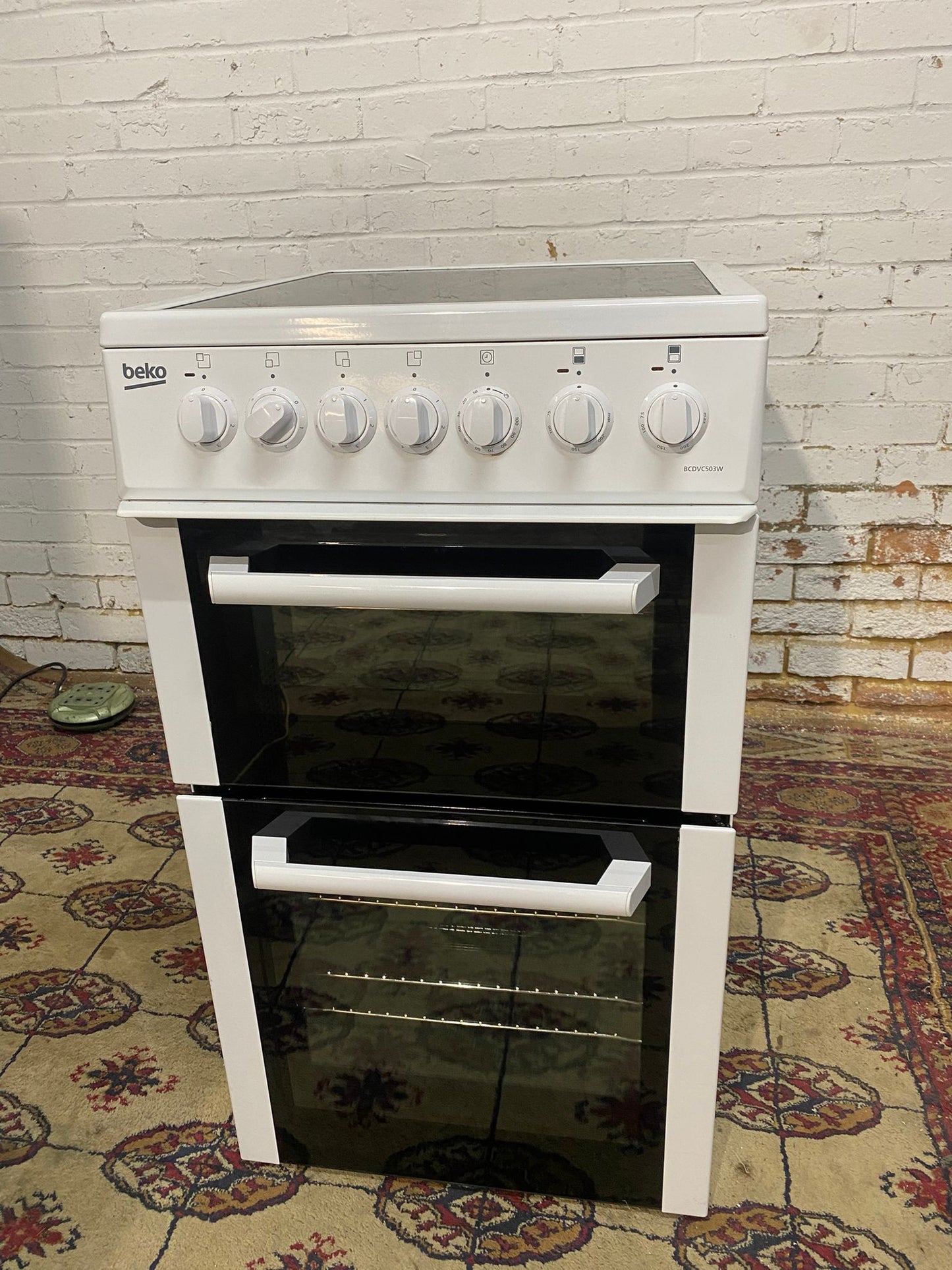 🚐Beautiful Beko White 50CM Electric Ceramic Cooker With  Oven/Grill For Sale