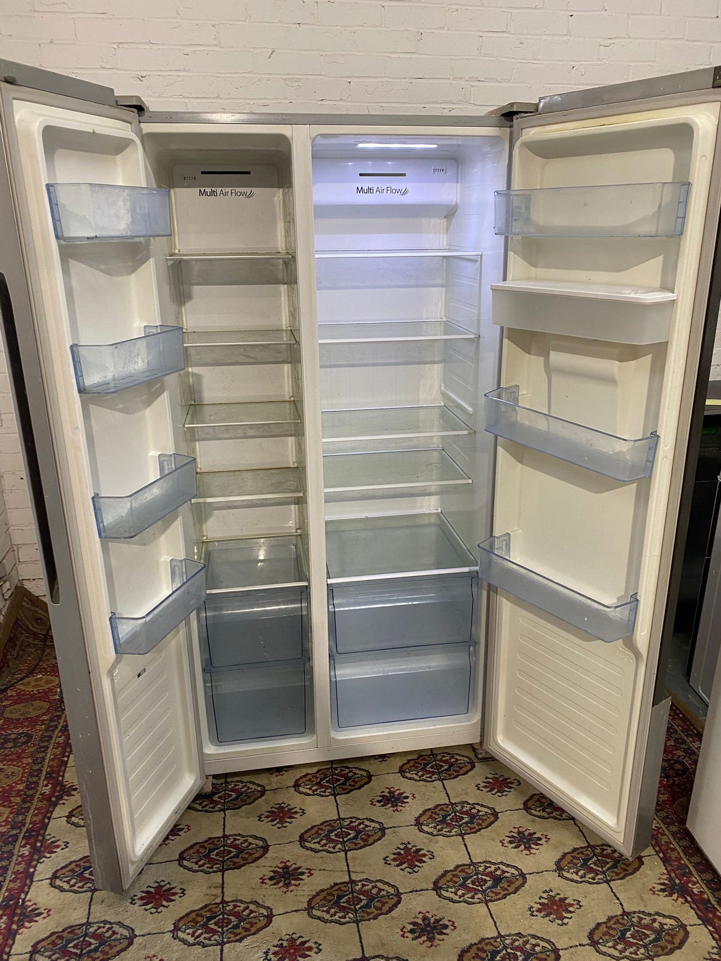 🚐🚐Logik Grey NonPlumb American Fridge Freezer With Water Dispenser For Sale