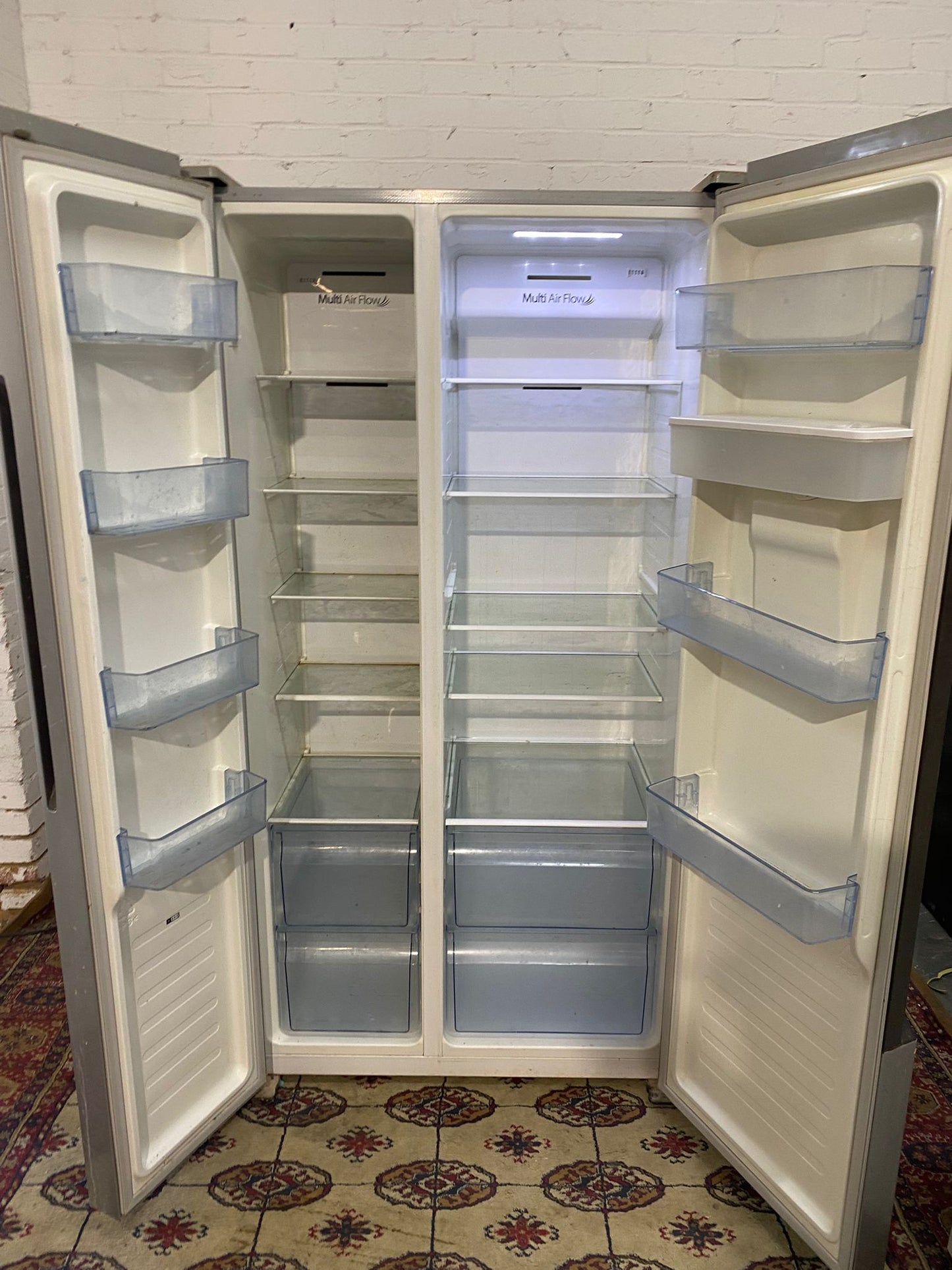 🚐🚐Logik Grey NonPlumb American Fridge Freezer With Water Dispenser For Sale