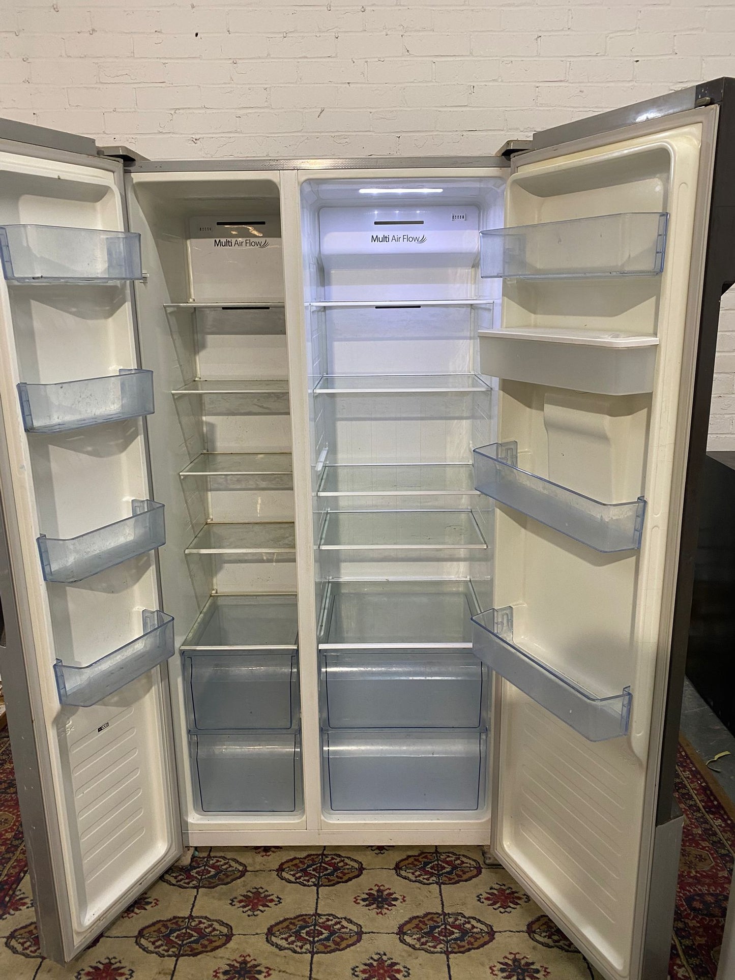 🚐🚐Logik Grey NonPlumb American Fridge Freezer With Water Dispenser For Sale