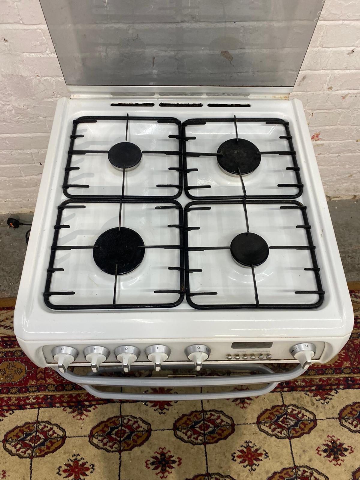 🚚Beautiful TopBrand Cannon 60CM White Gas Cooker With Oven/Grill For Sale