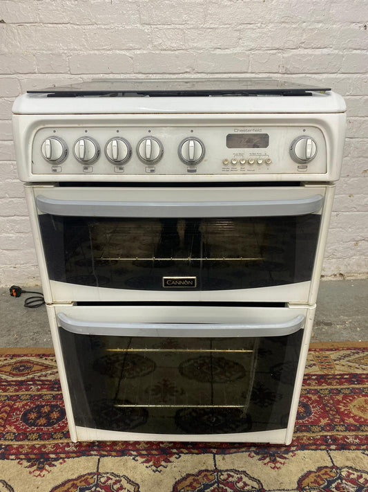 🚚Beautiful TopBrand Cannon 60CM White Gas Cooker With Oven/Grill For Sale