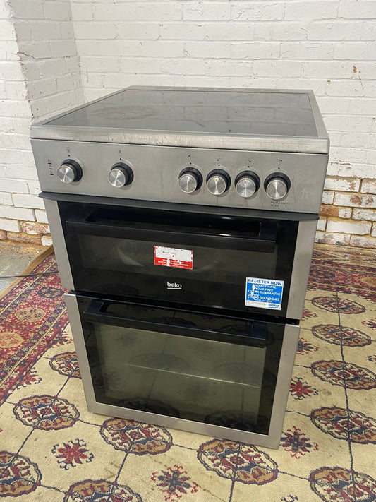 🚐🚐Beautiful Beko Grey 60CM Electric Ceramic Cooker With Oven/Grill For Sale