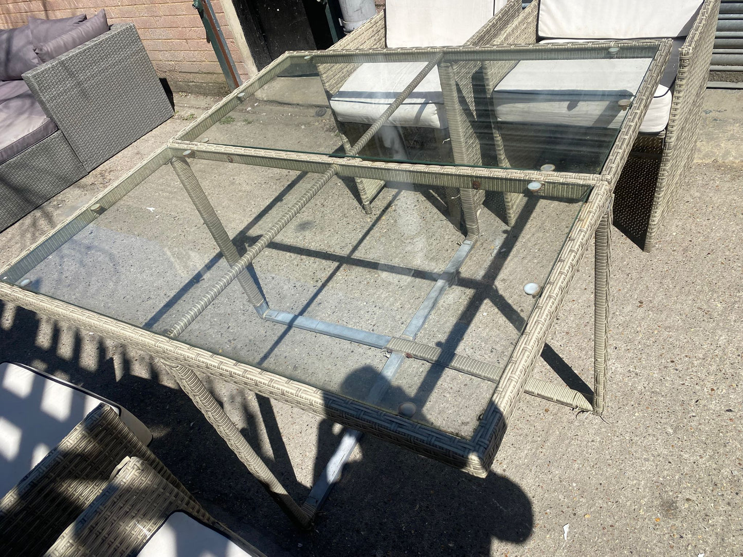 🚚Beautiful Rattan 4 Seater Cubes Garden Set With Washable Cushions For Sale