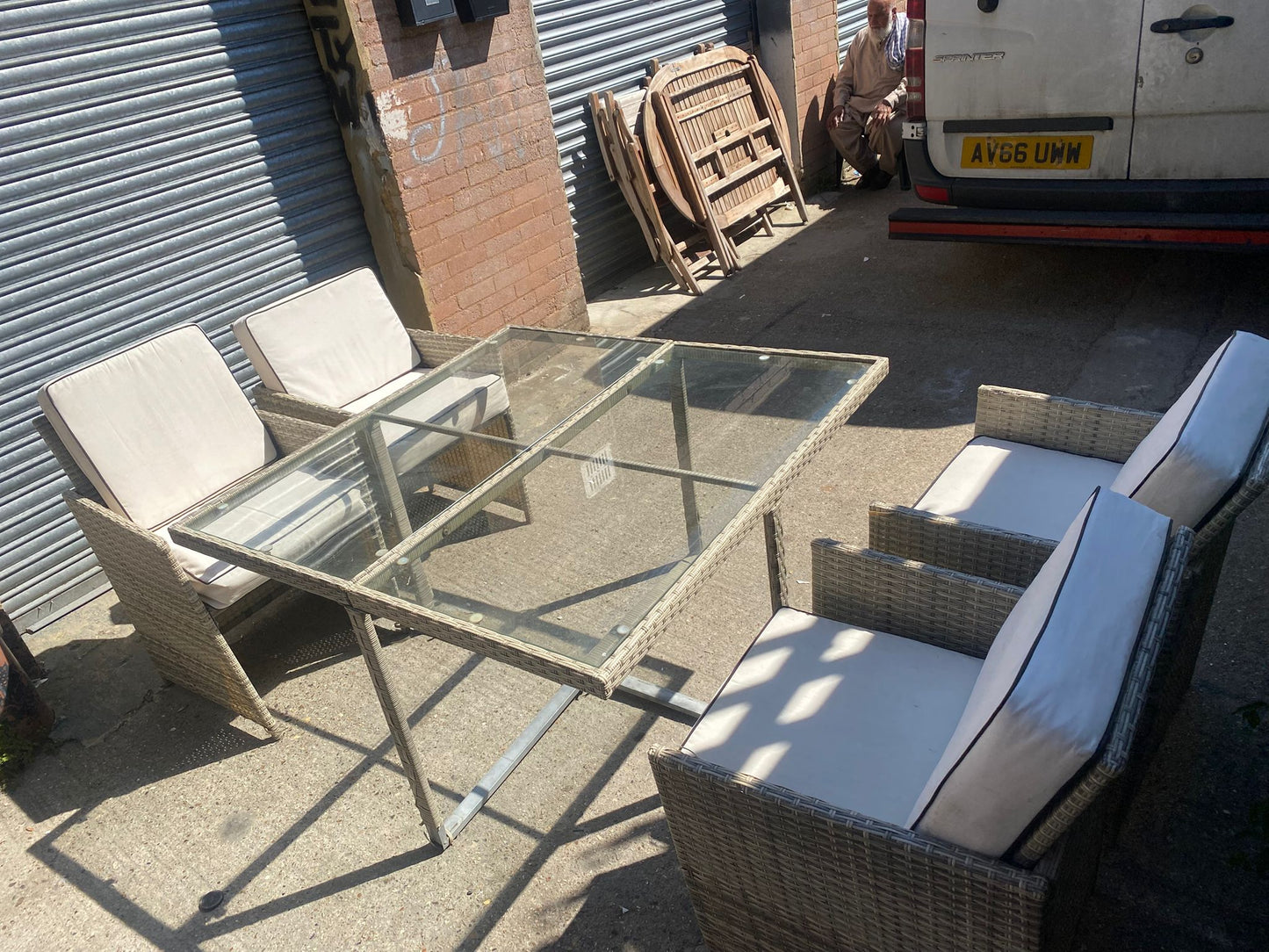 🚚Beautiful Rattan 4 Seater Cubes Garden Set With Washable Cushions For Sale