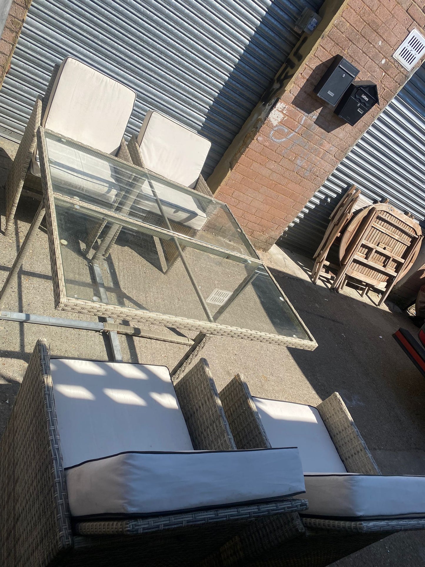 🚚Beautiful Rattan 4 Seater Cubes Garden Set With Washable Cushions For Sale