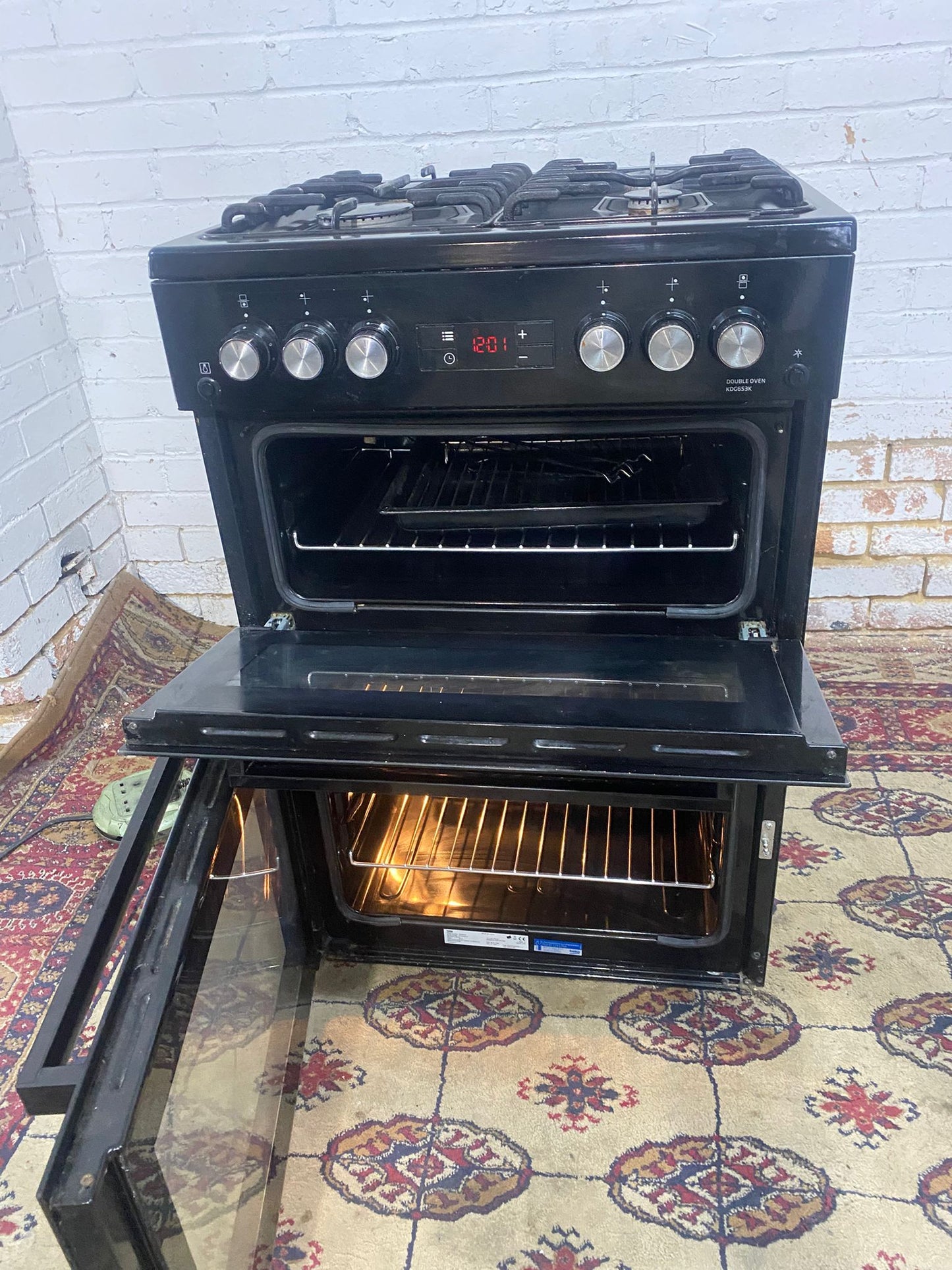🚐🚐Beautiful Beko Black 60CM Gas Cooker With Oven/Grill For Sale