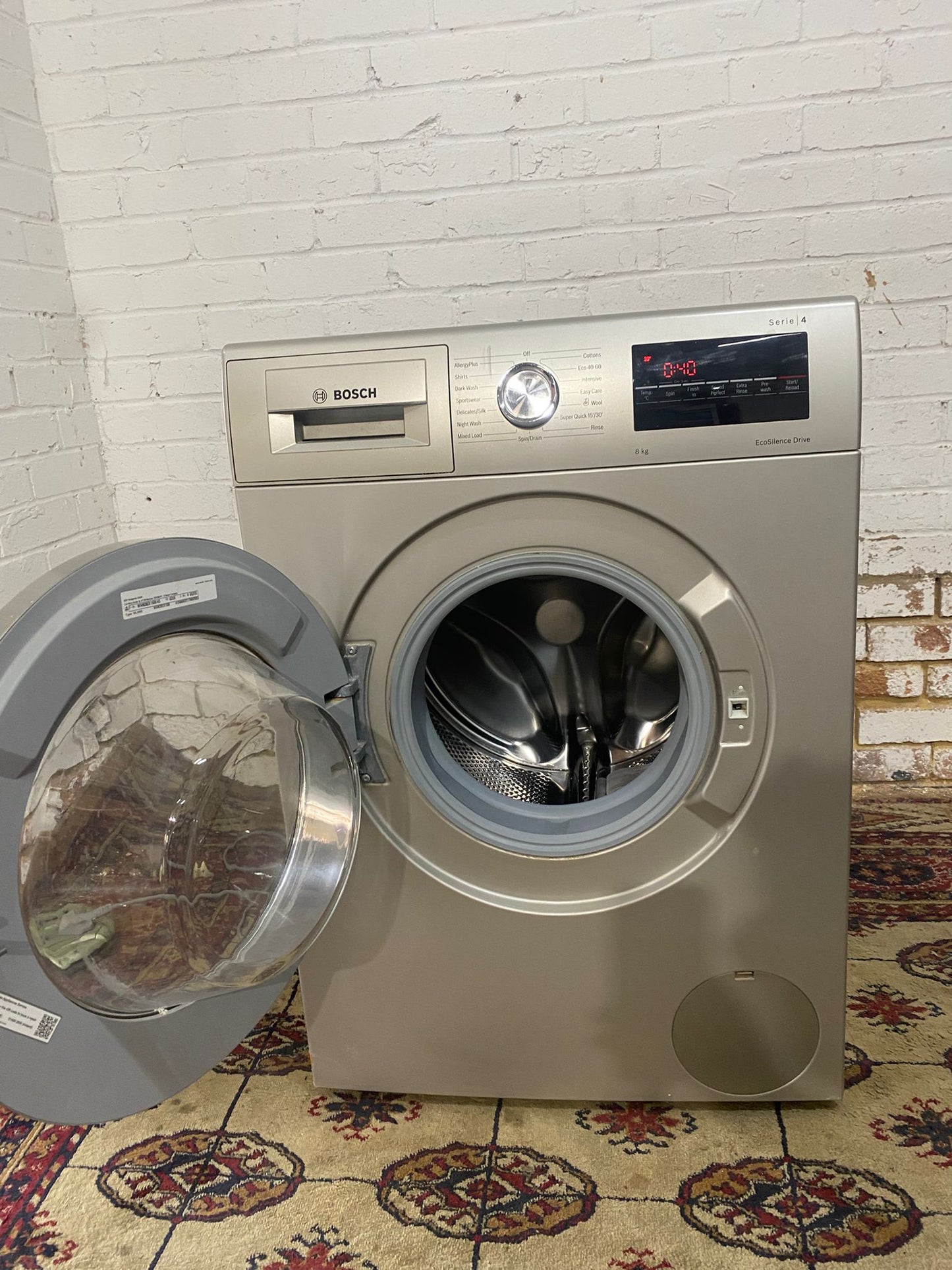 ✅🚚Beautiful Bosch Silver Grey 8KG Washing Machine For Sale