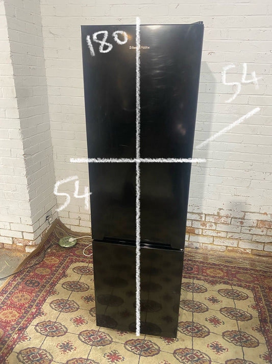 ✅🚐Beautiful Tall Black Russell Hobbs Fridge Freezer For Sale