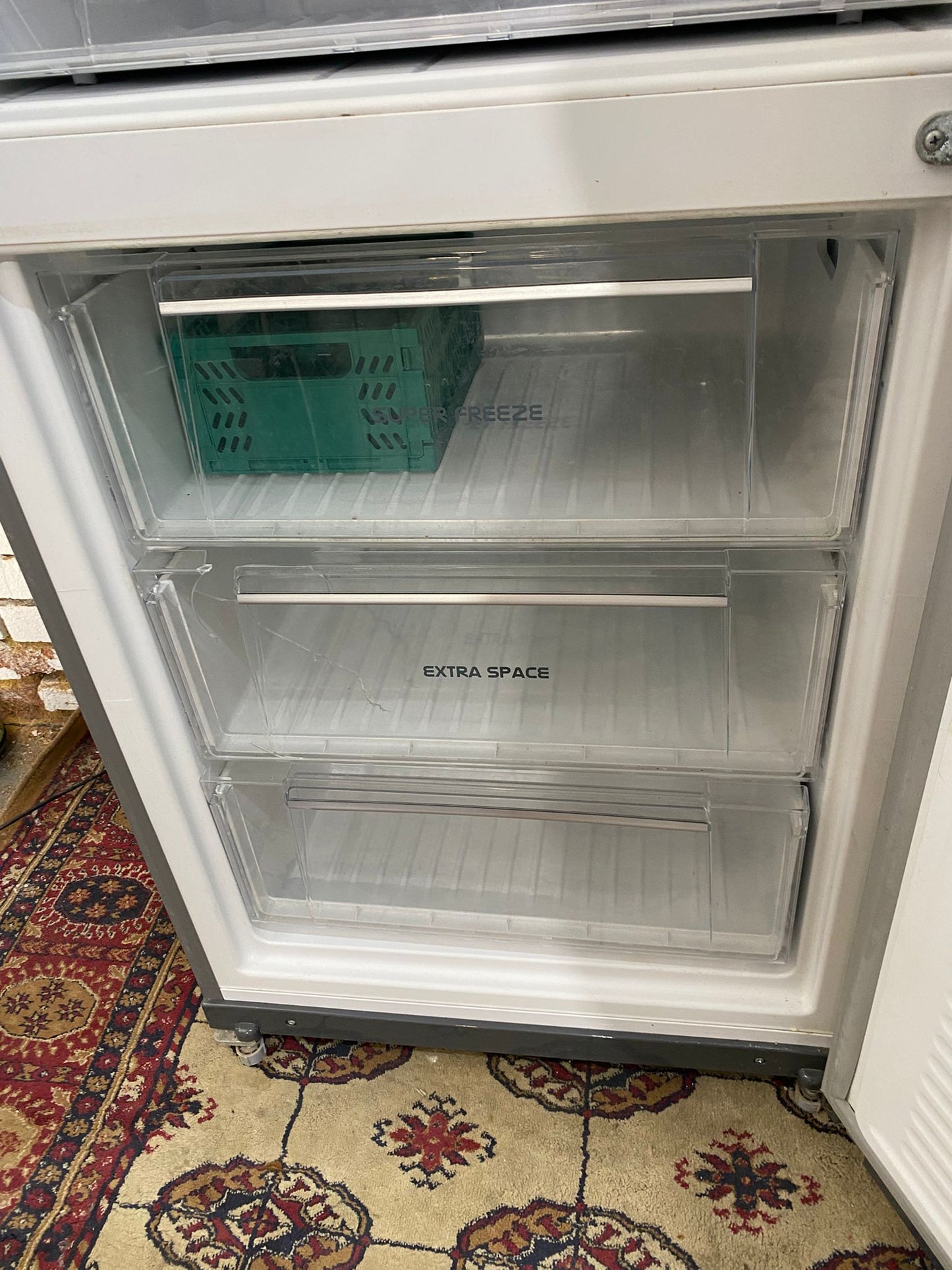 Beautiful HotPoint 70 CM Wide Stainless Steel French Style Fridge Freezer For Sale