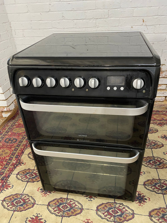 Beautiful HotPoint Black 60CM Gas Cooker With Oven/Grill For Sale