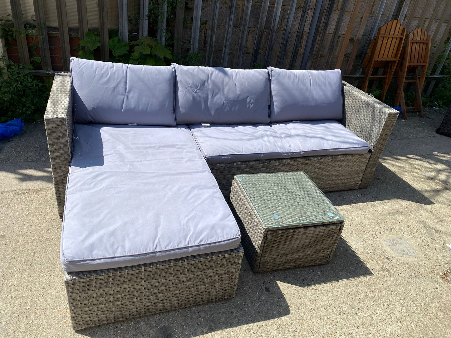 Beautiful Rattan Corner Set With FootRest For Sale