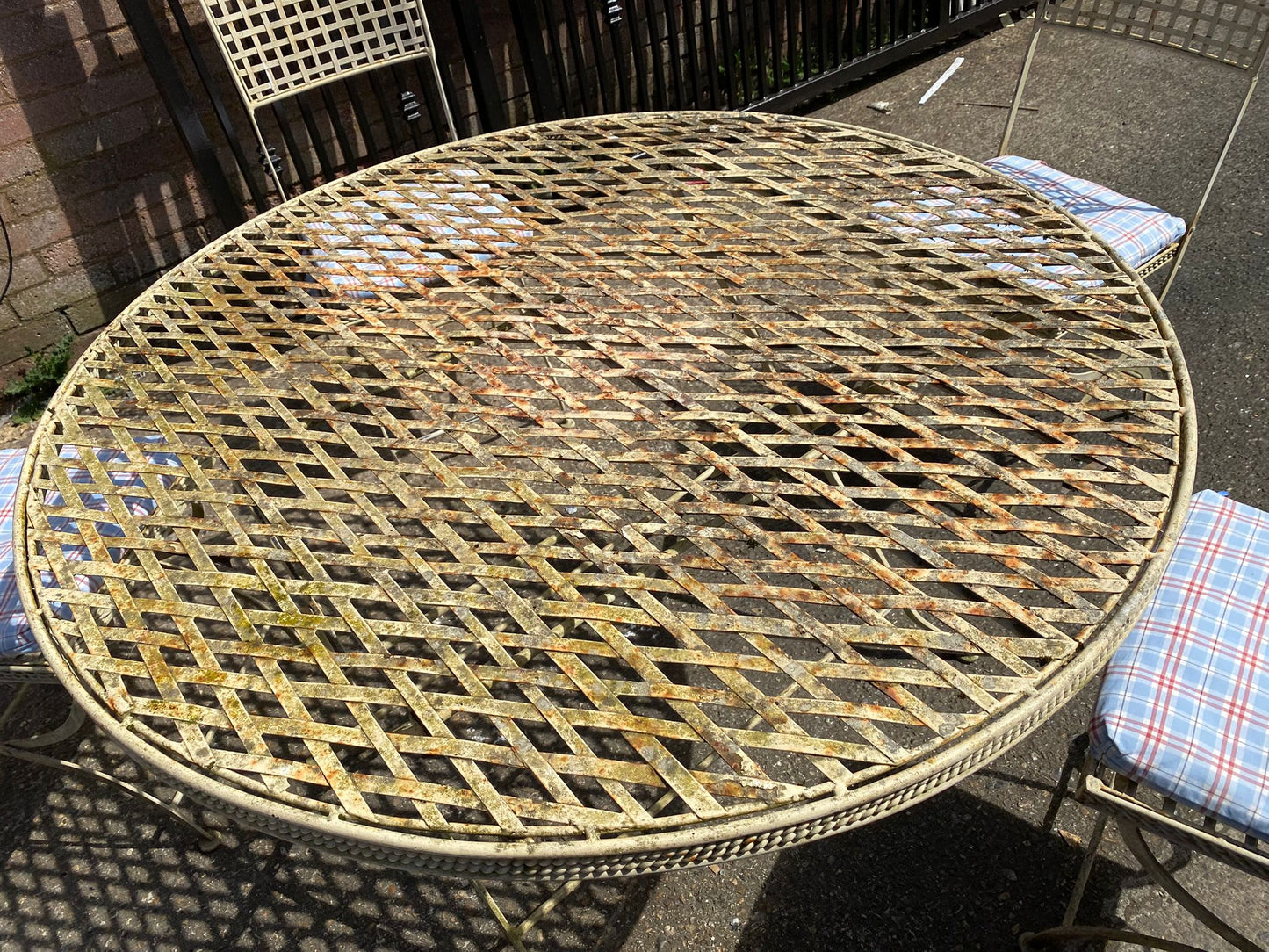Metal Garden Set 5Chairs With Cushions For Sale