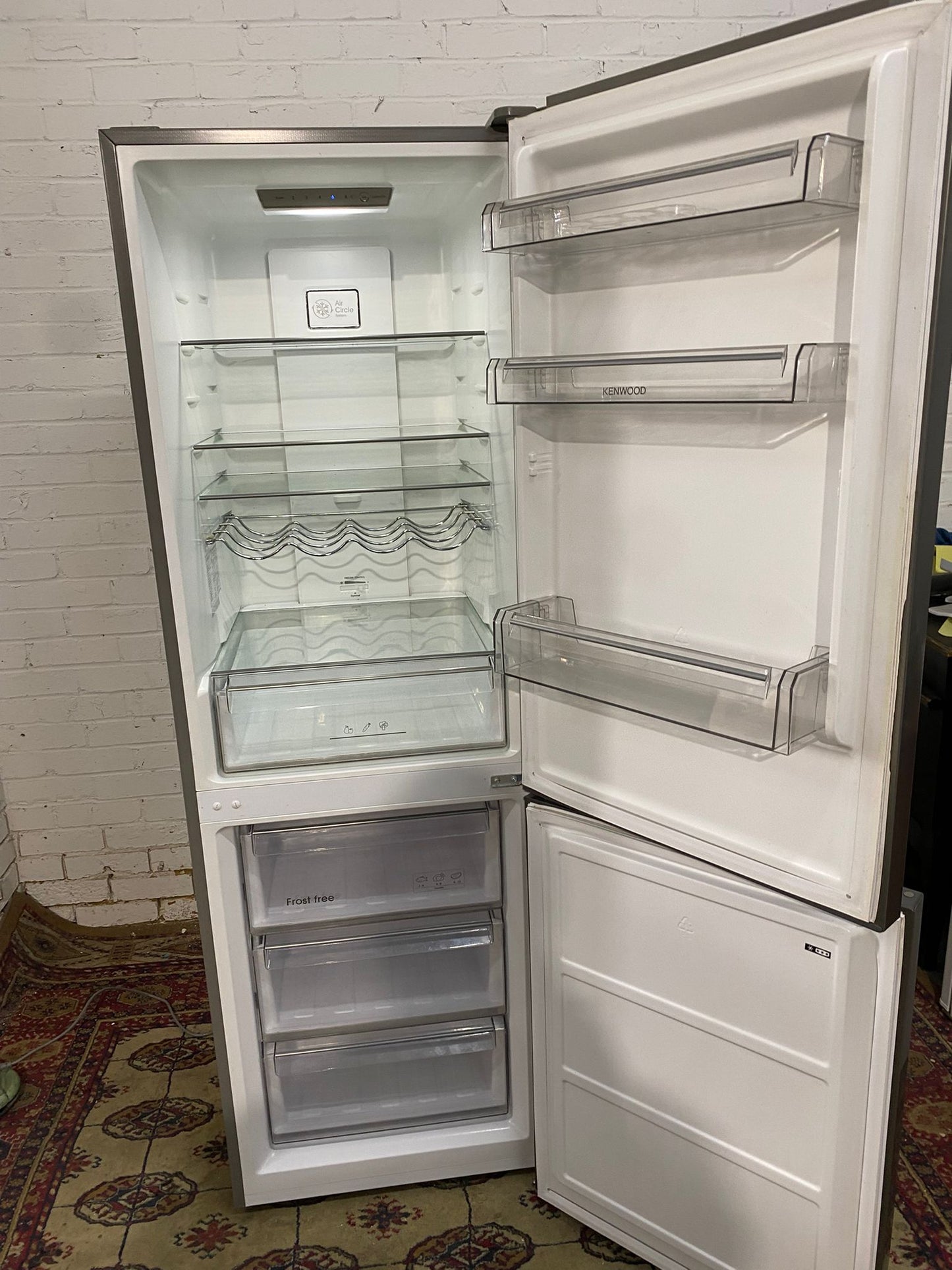 Beautiful 185CM Tall Kenwood Grey/Silver Fridge Freezer For Sale