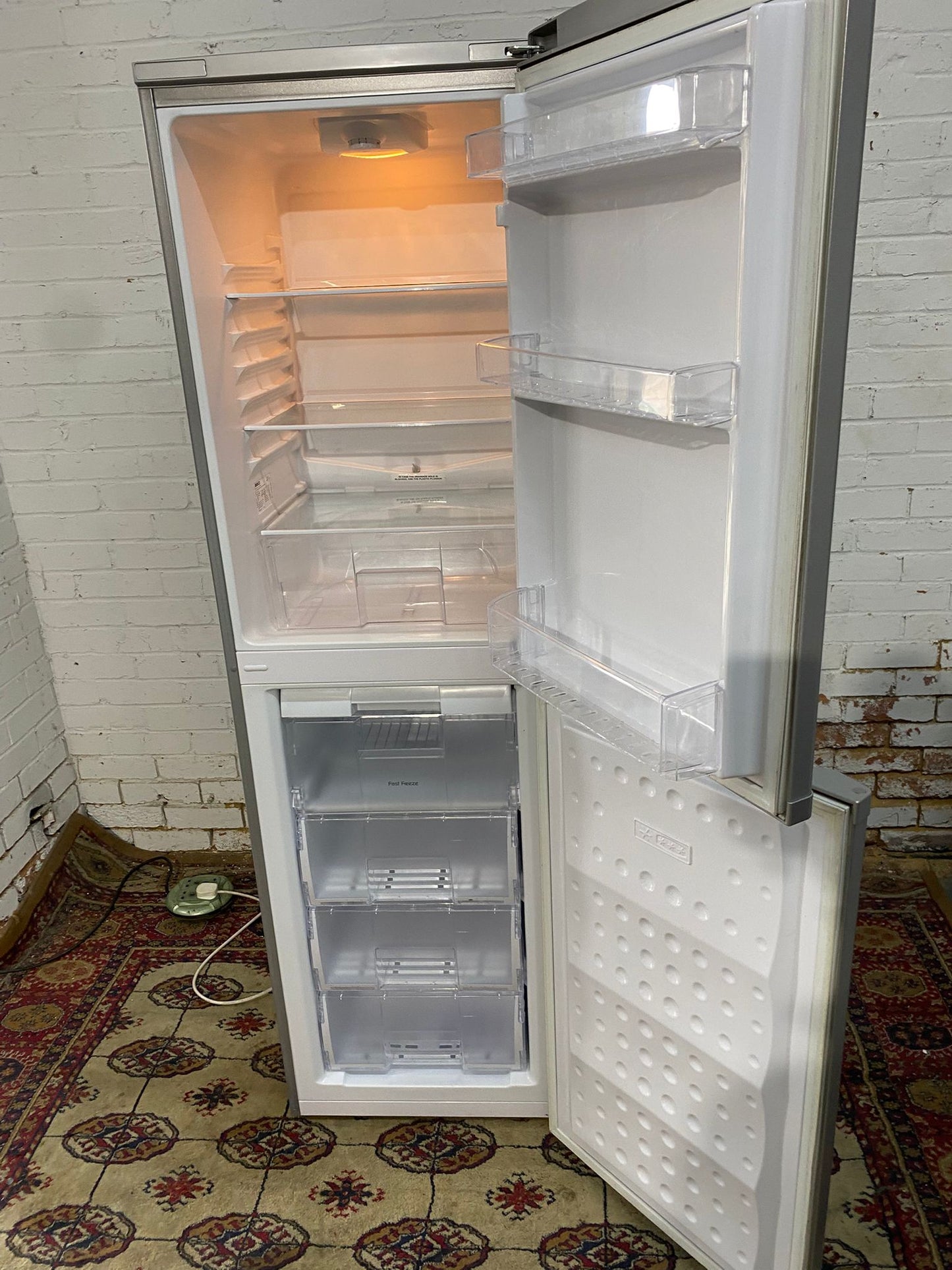 Beautiful Beko Grey Fridge Freezer For Sale