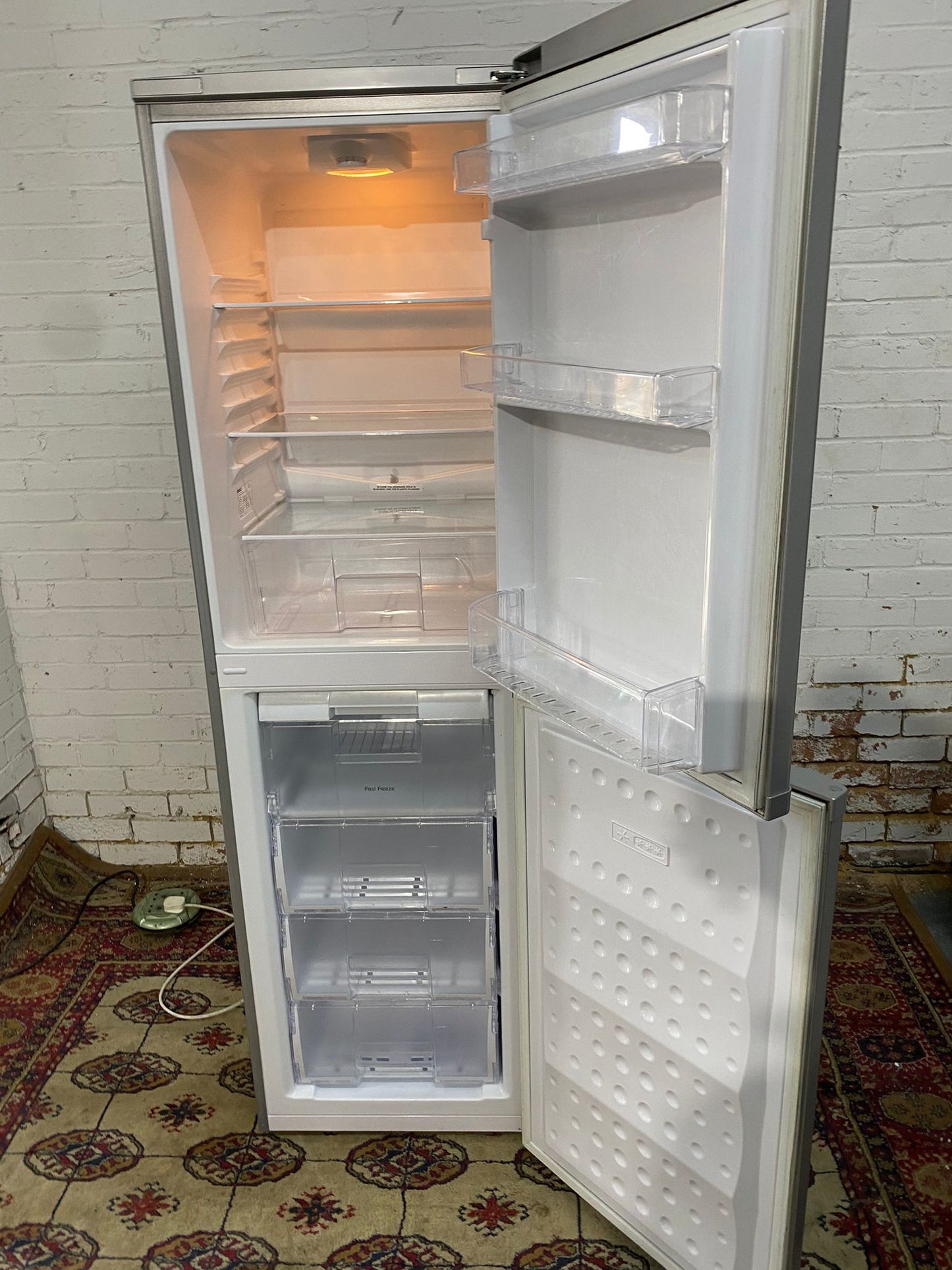 Beautiful Beko Grey Fridge Freezer For Sale