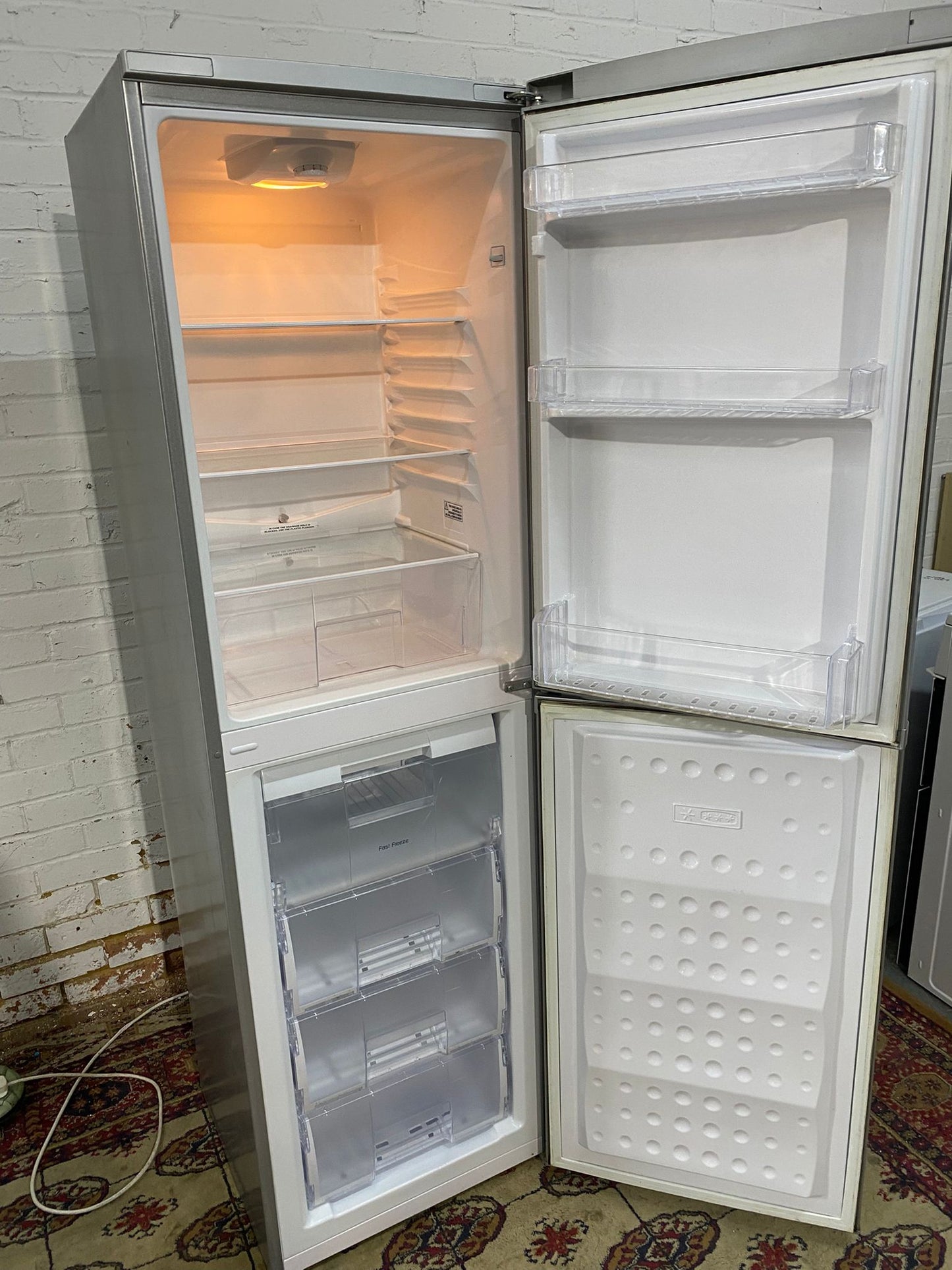 Beautiful Beko Grey Fridge Freezer For Sale