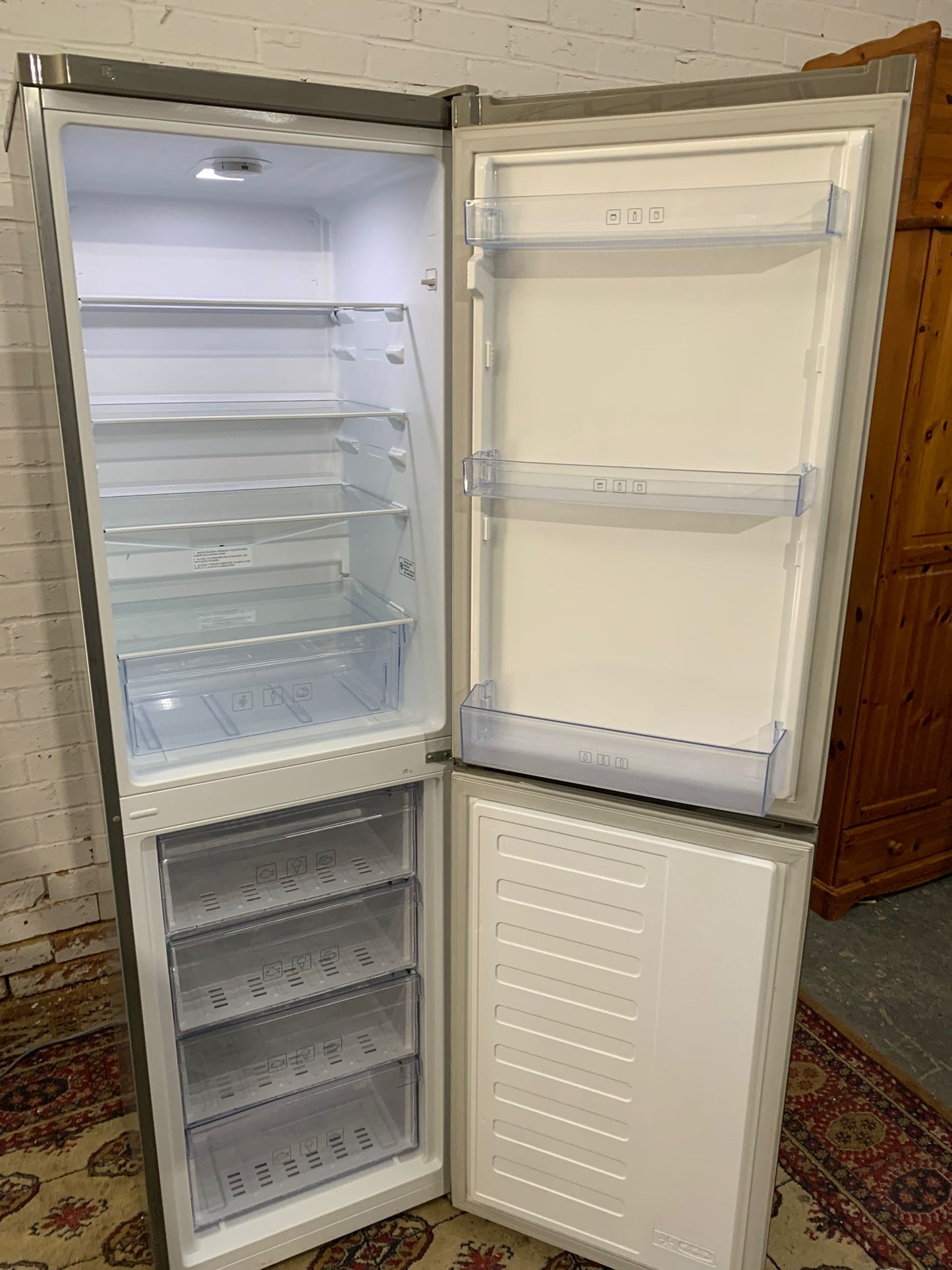 Beautiful Tall Grey Fridge Freezer For Sale