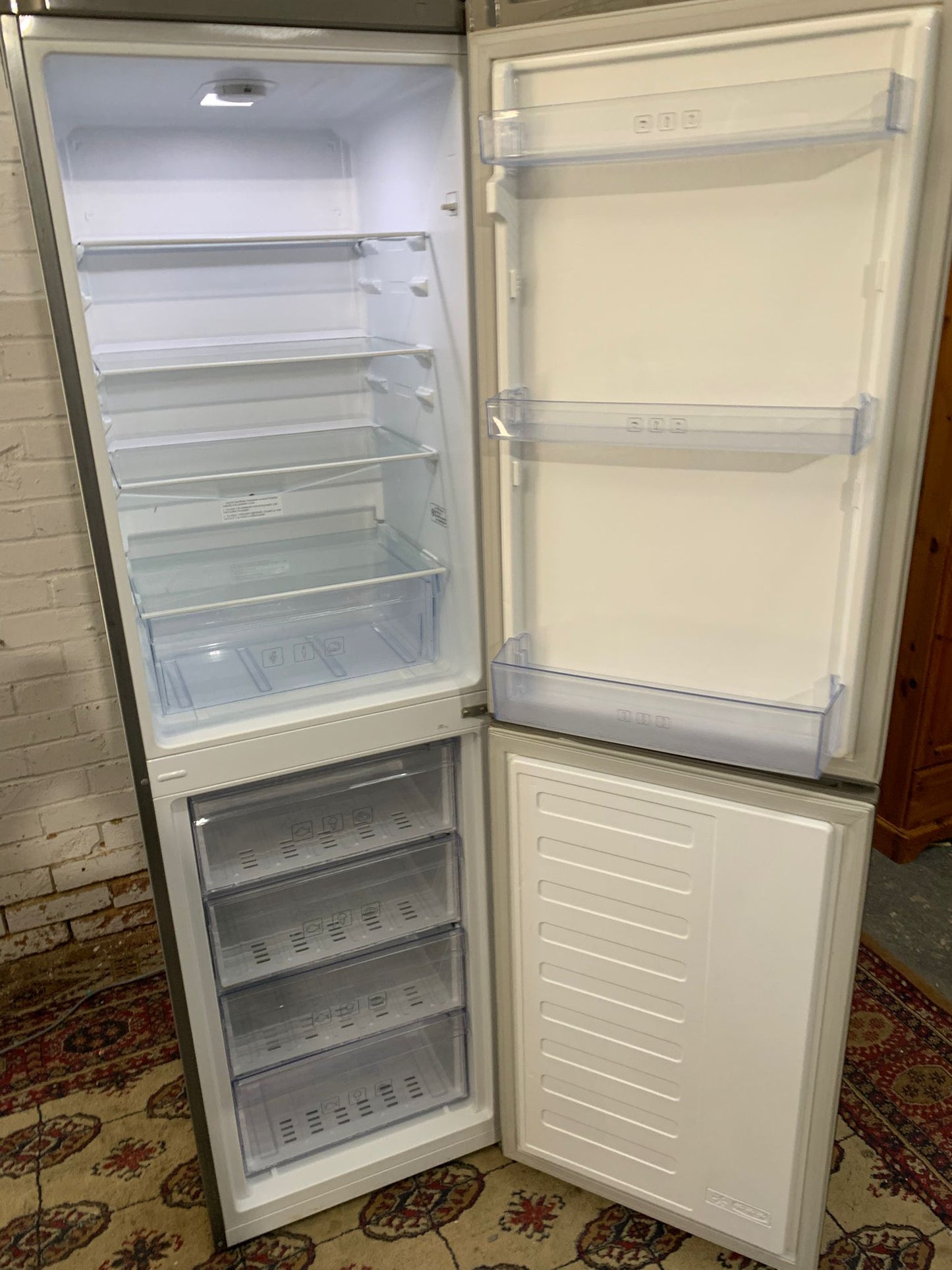 Beautiful Tall Grey Fridge Freezer For Sale